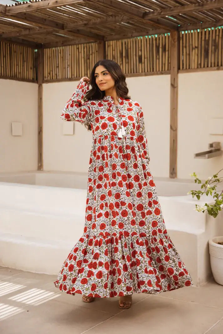 Ruby tier Ruffle Dress