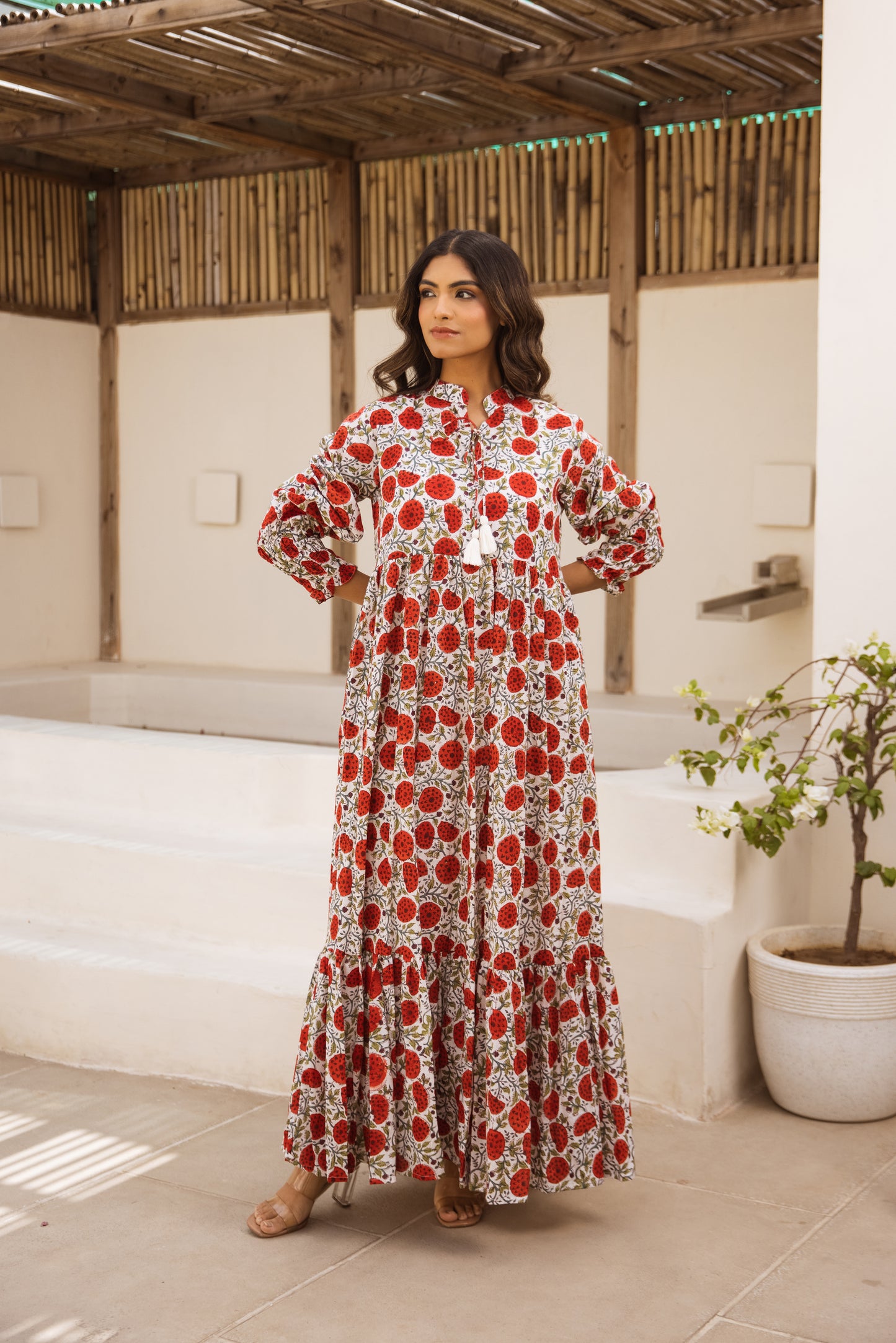 Ruby tier Ruffle Dress