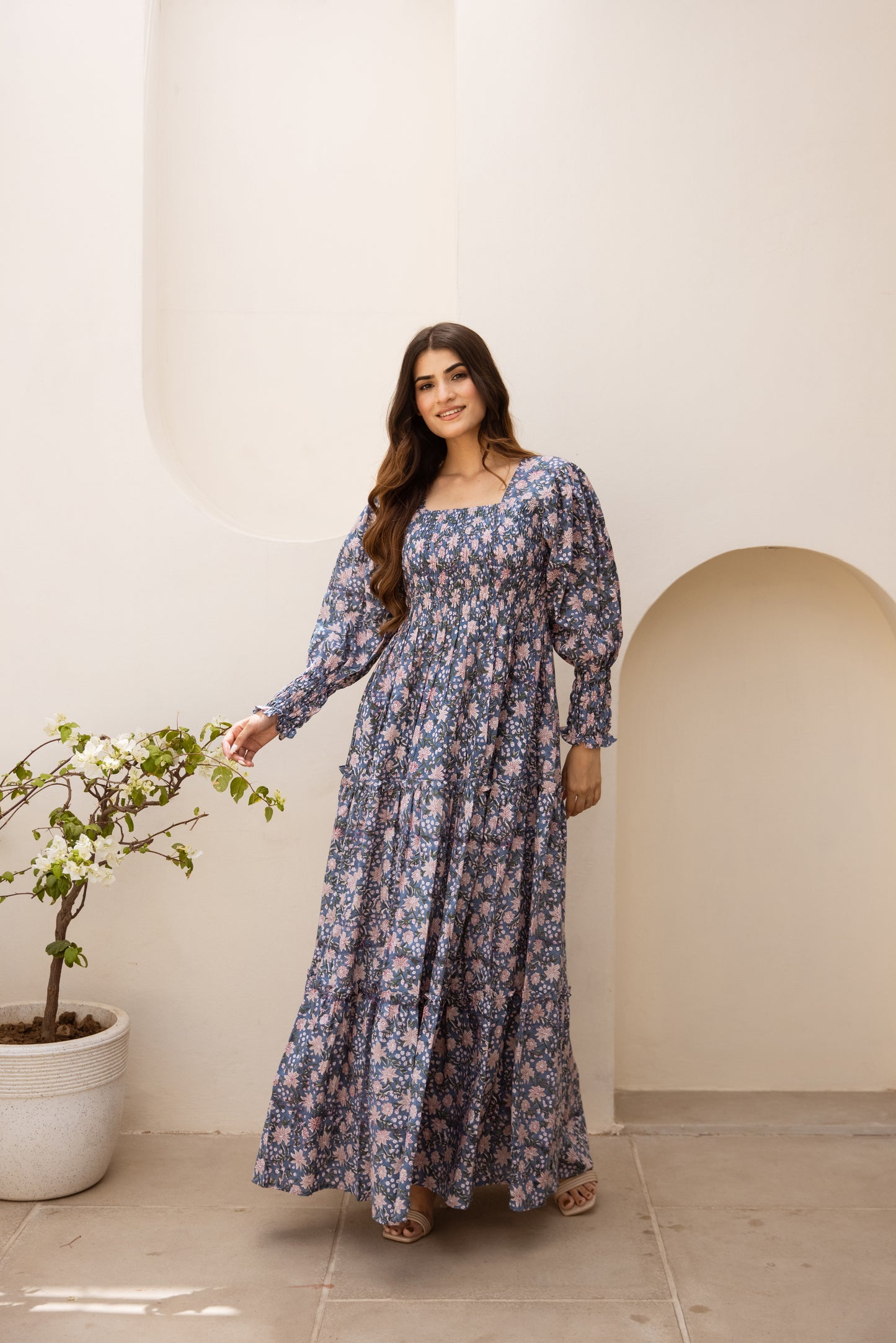 Jigra Shirred Tier Dress