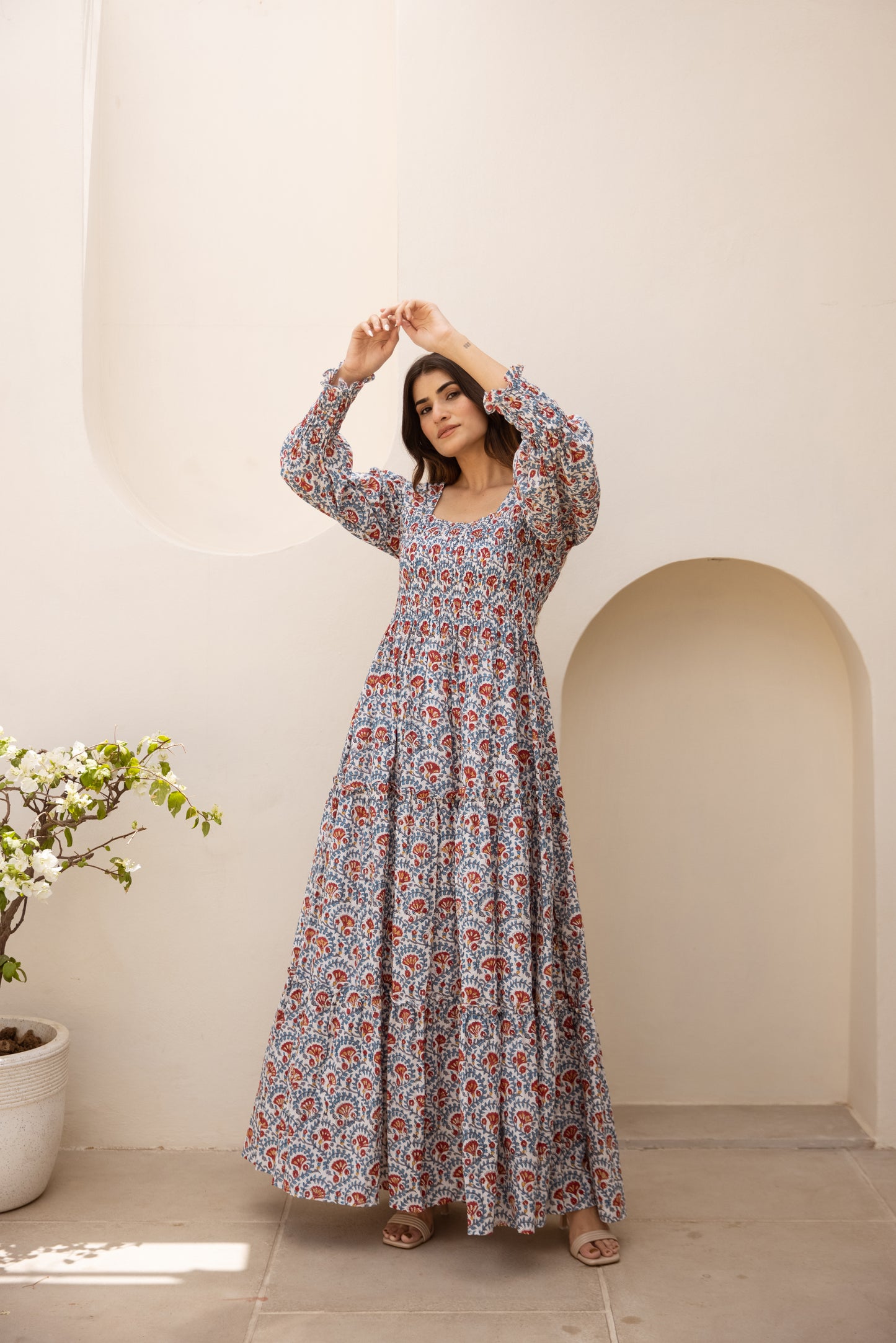 Yami Shirred Tier Dress