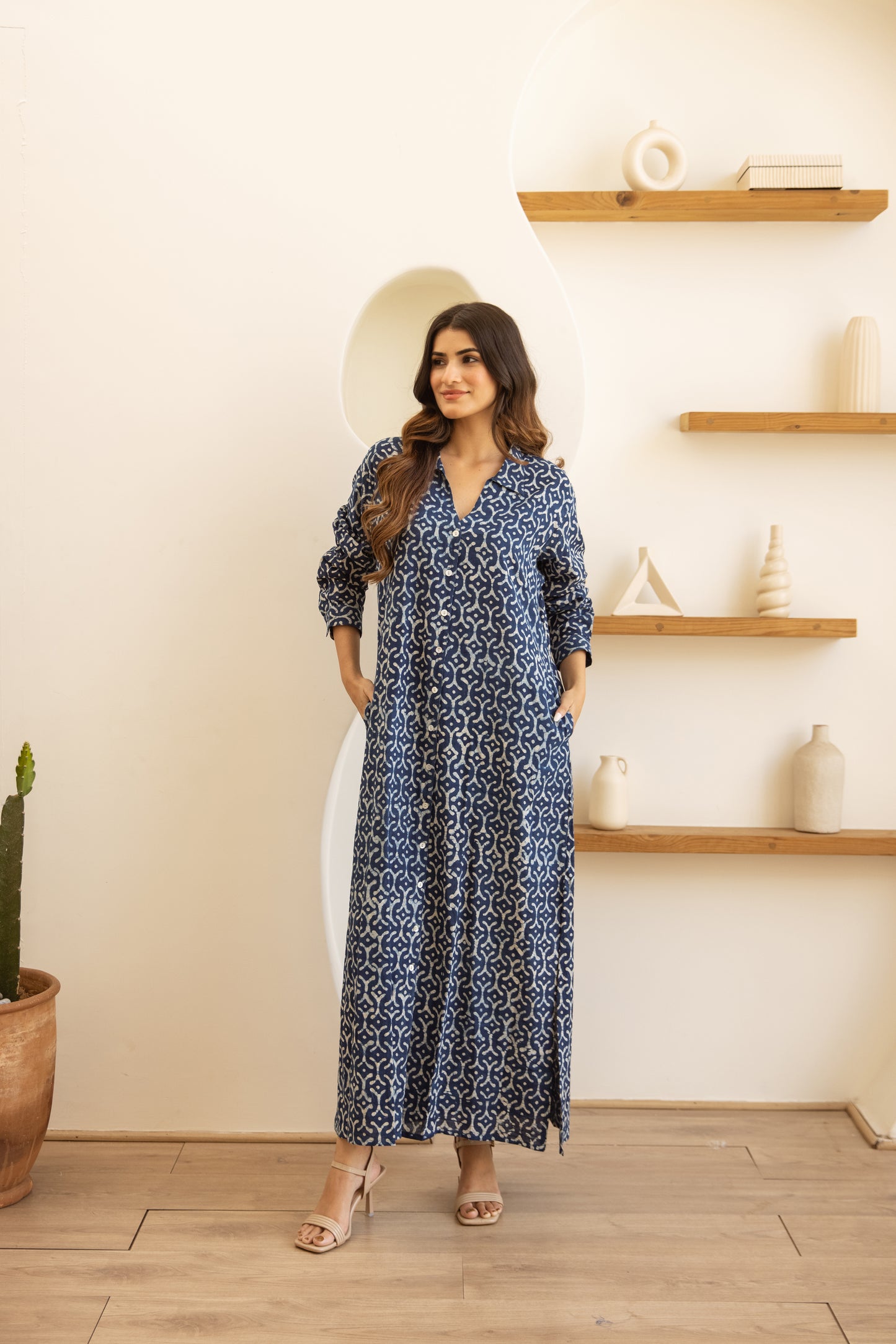 Indigo Shirt Dress