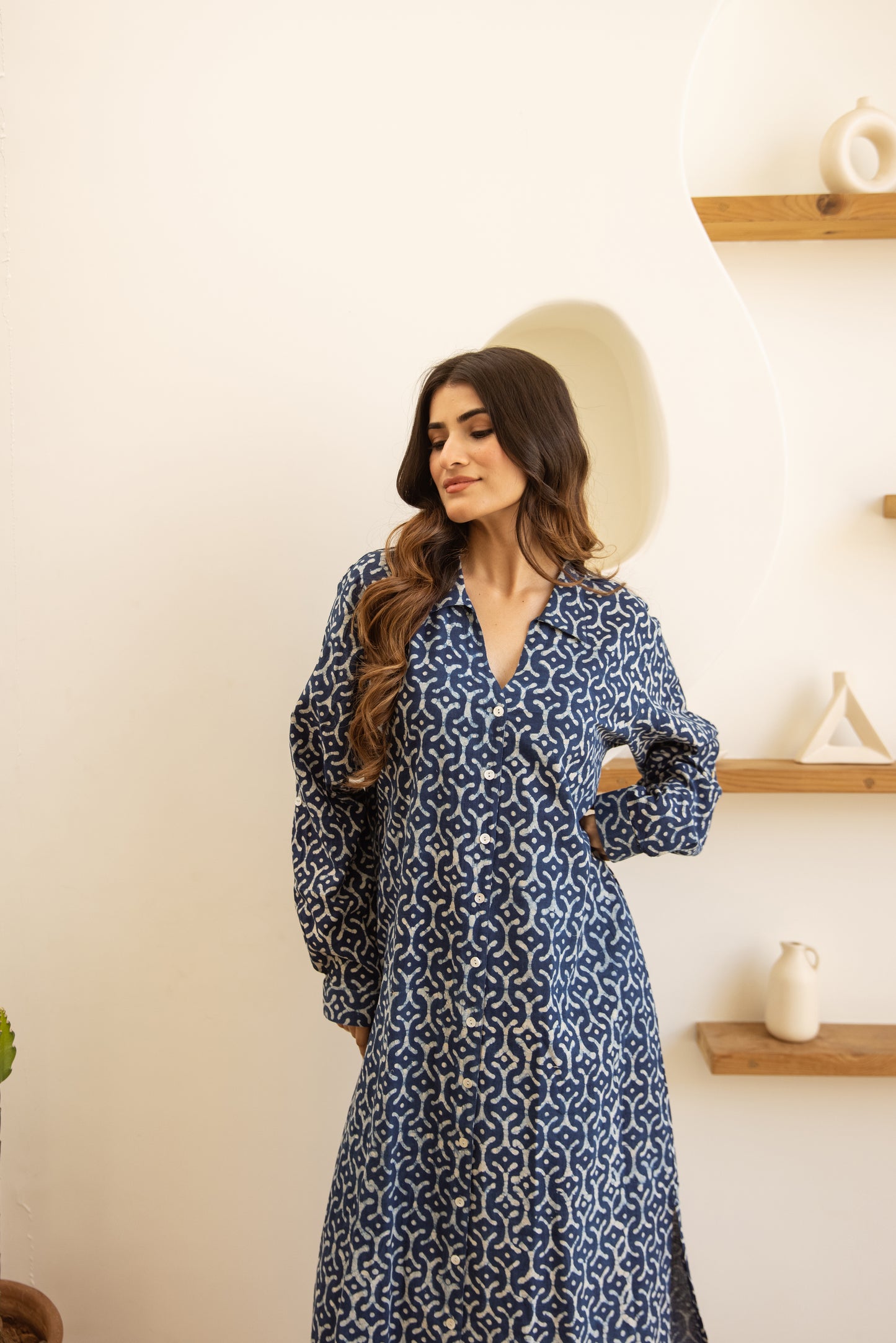 Indigo Shirt Dress