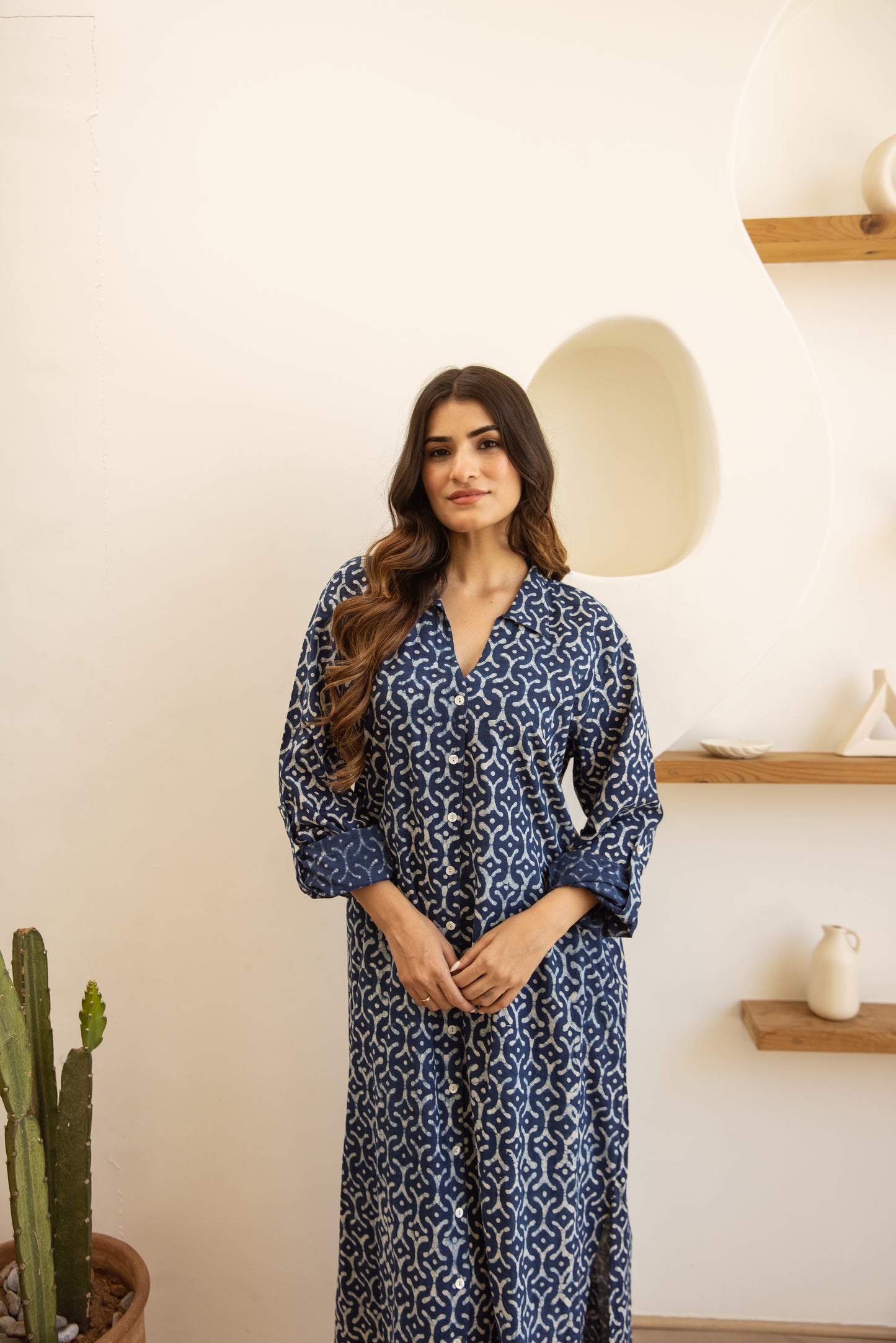 Indigo Shirt Dress