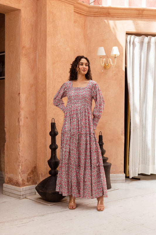 Lamar Shirred Tier Dress