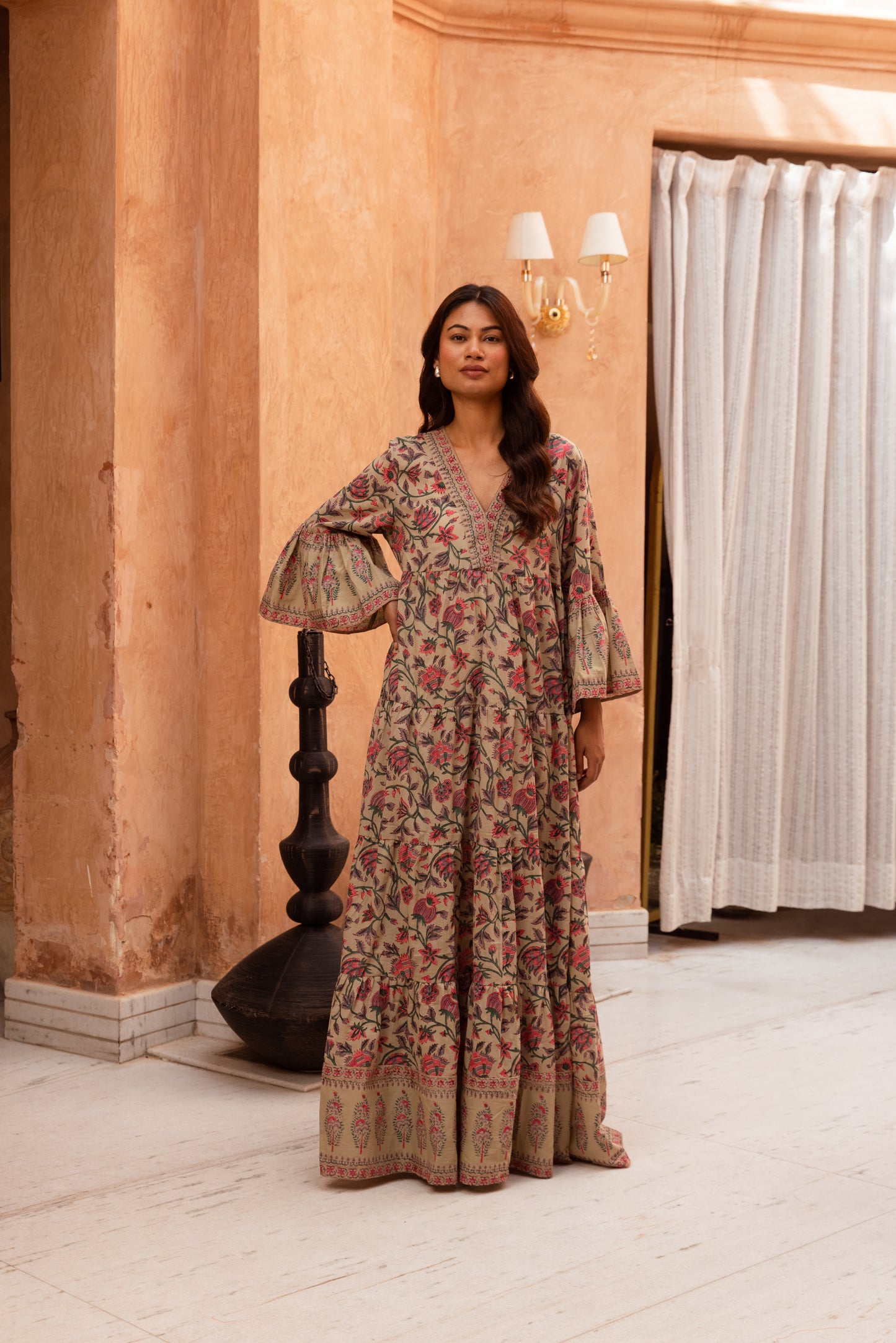 Chai Tier Ruffle Dress