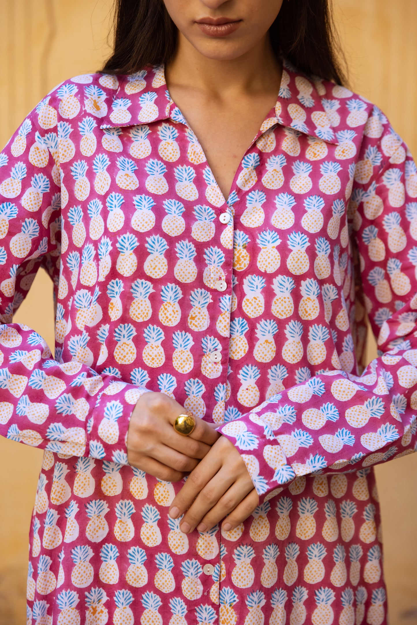 Pineapple Shirt Dress