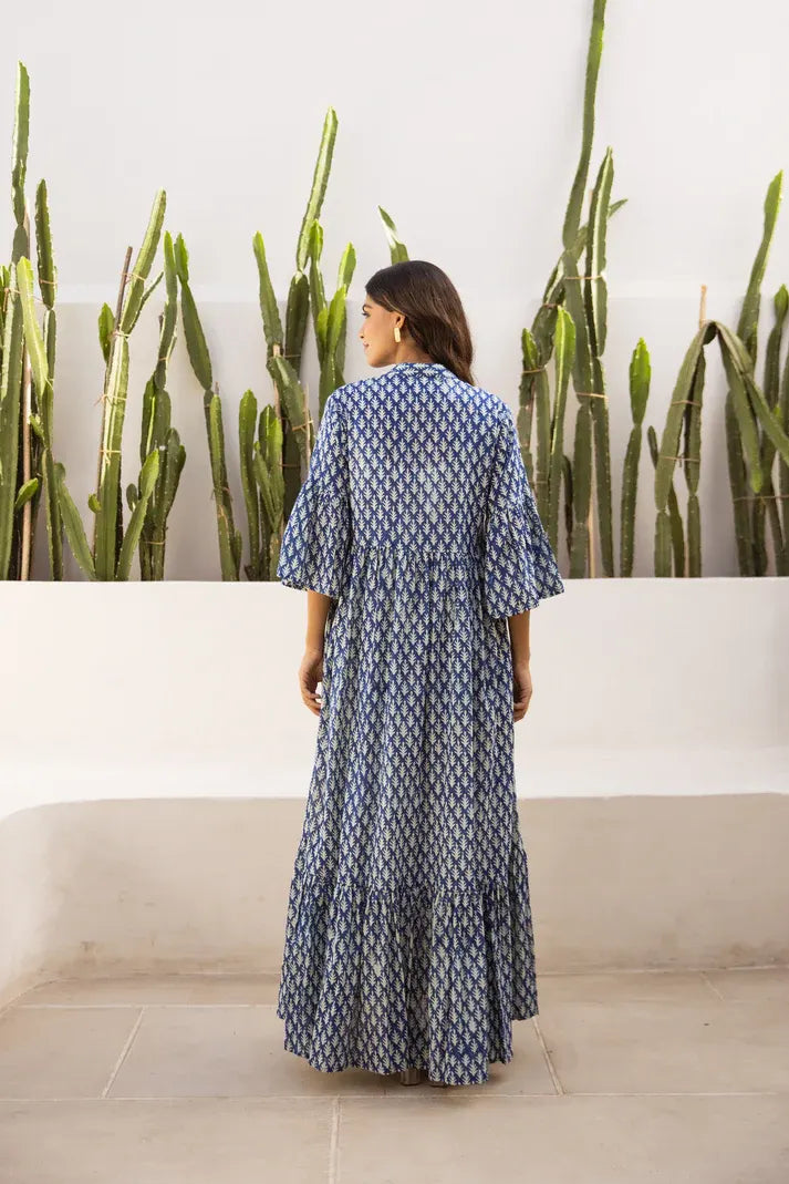 Nikkei Tier Ruffle Dress