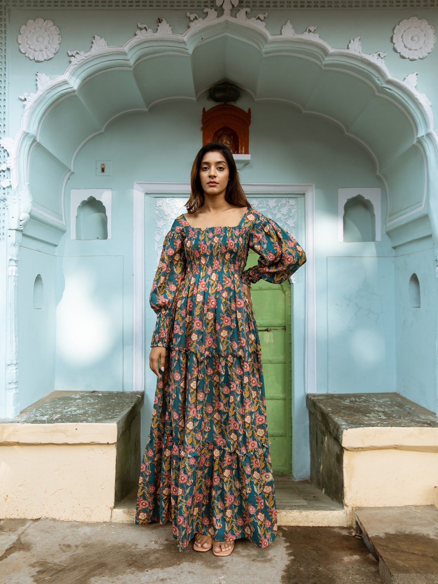 Poppy Shirred Tier Dress