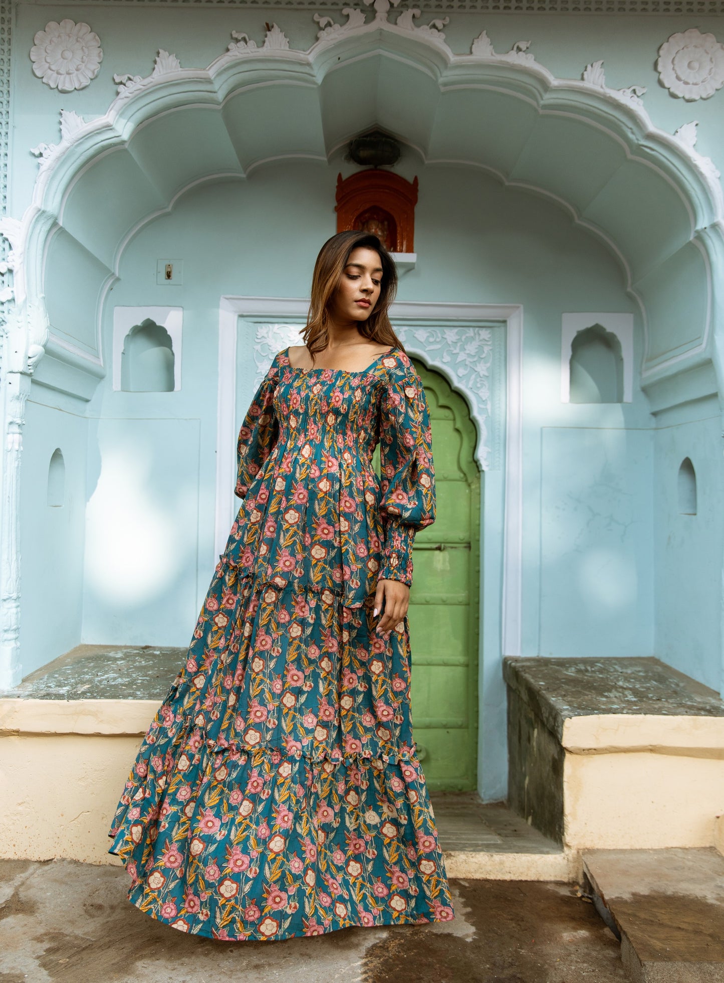 Poppy Shirred Tier Dress