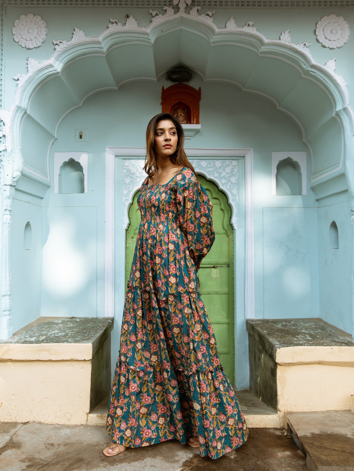 Poppy Shirred Tier Dress