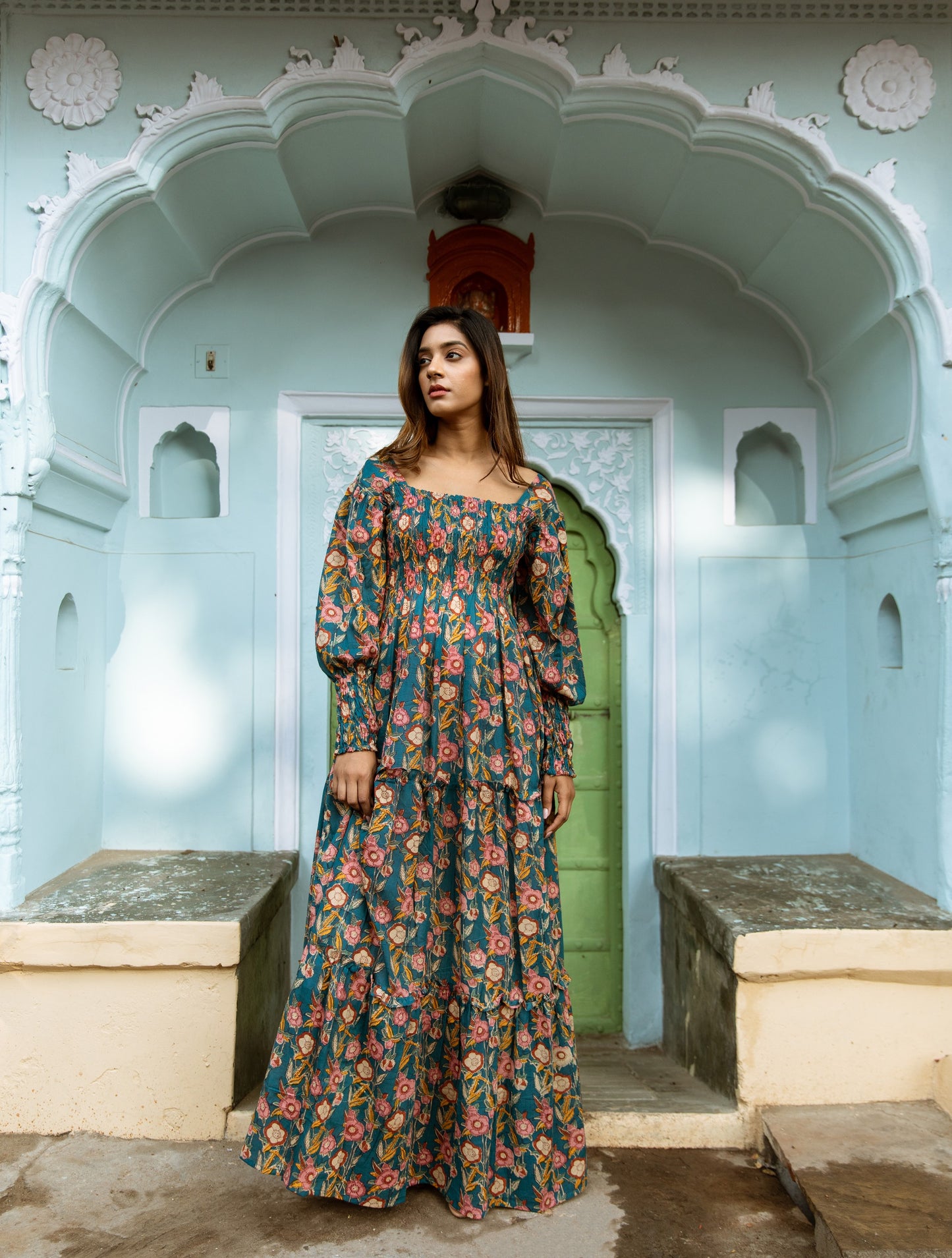 Poppy Shirred Tier Dress