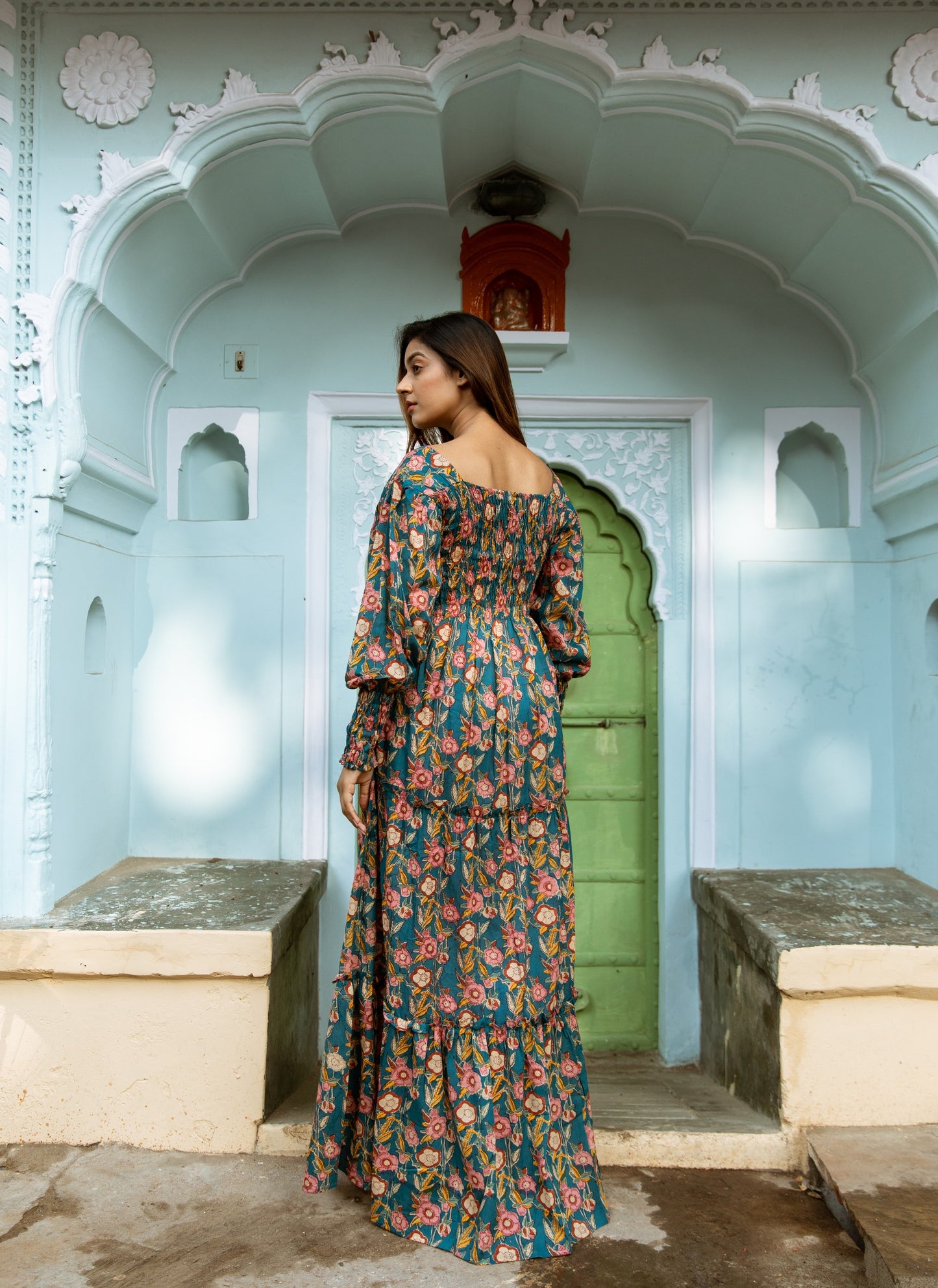 Poppy Shirred Tier Dress