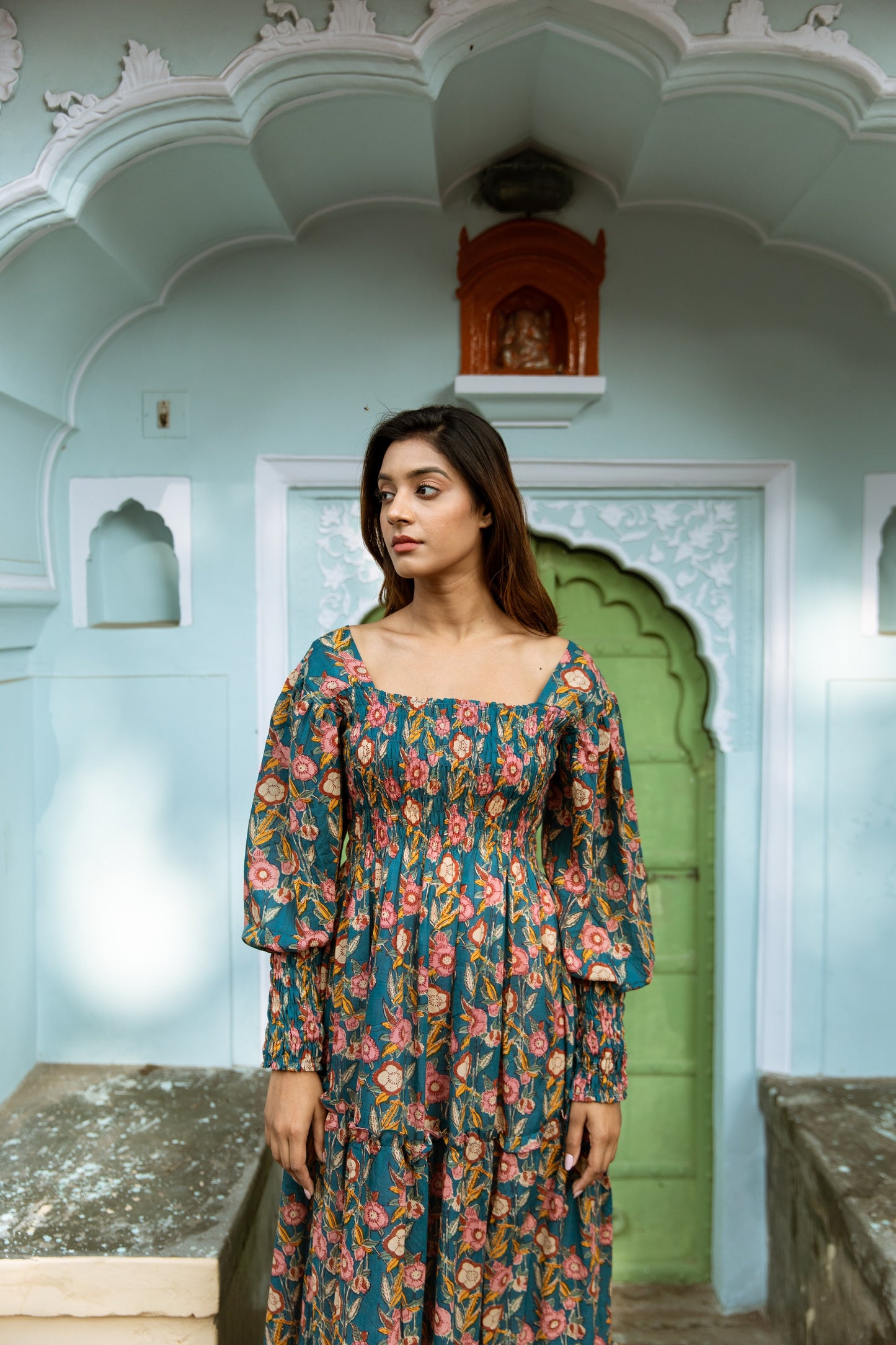 Poppy Shirred Tier Dress