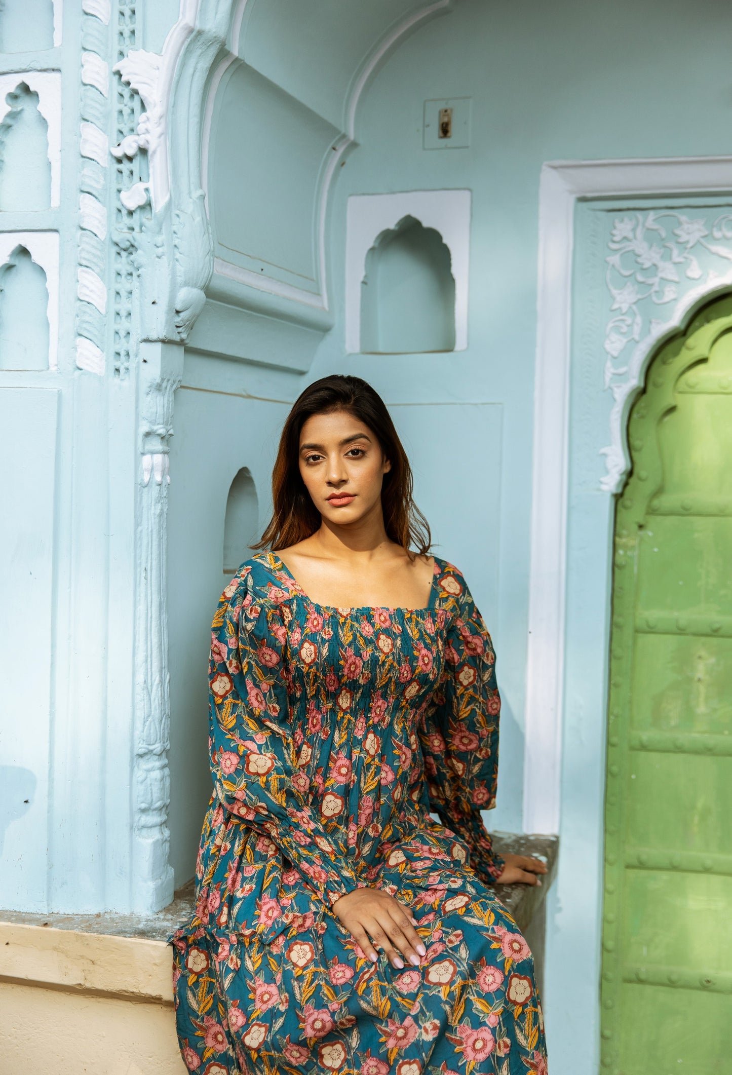 Poppy Shirred Tier Dress