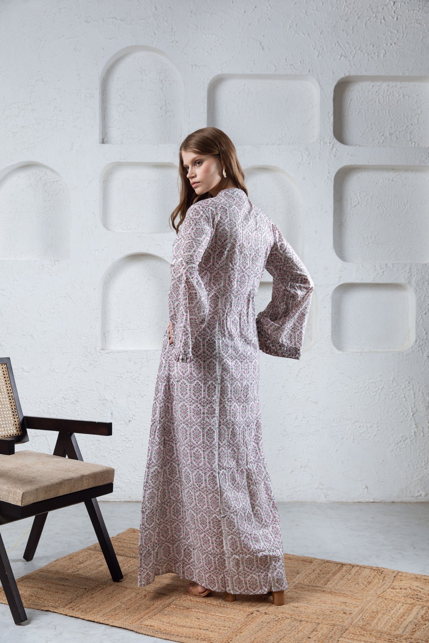 Samar Lurex Pintuck Dress