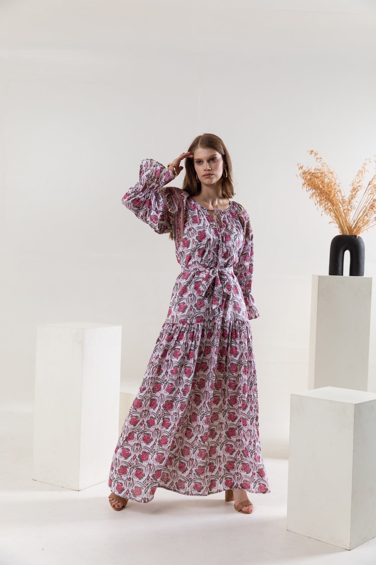 Kiyati Tier Ruffle Dress