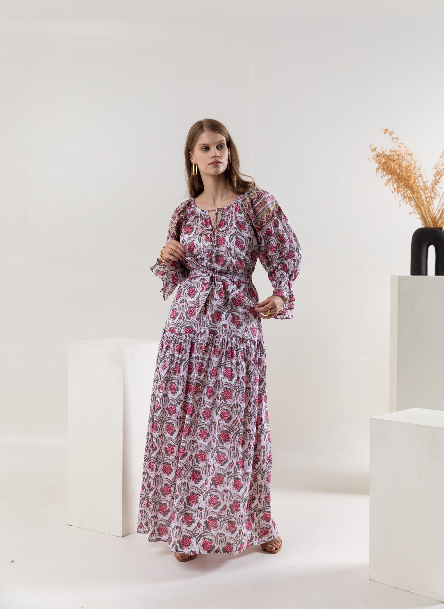 Kiyati Tier Ruffle Dress