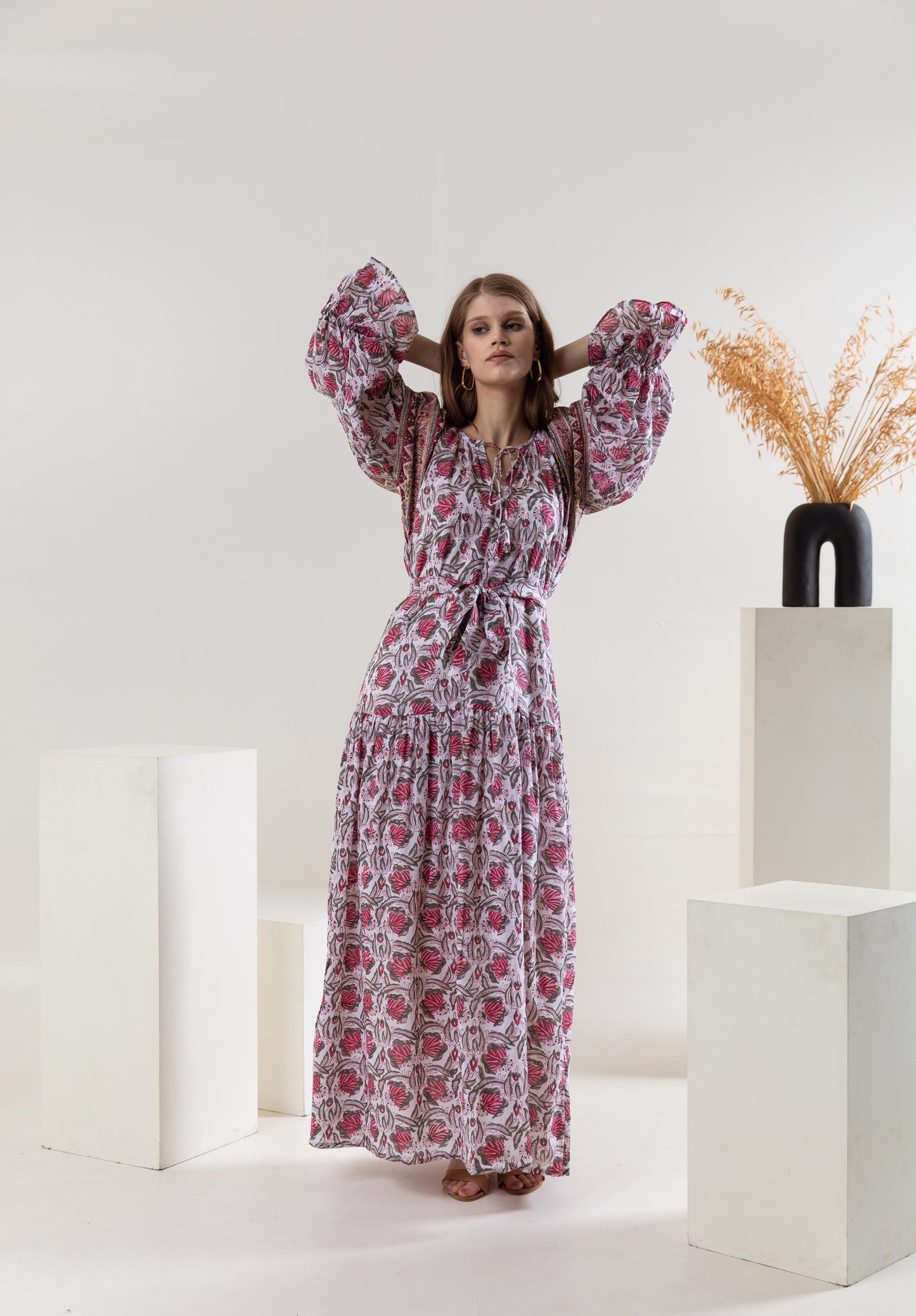 Kiyati Tier Ruffle Dress