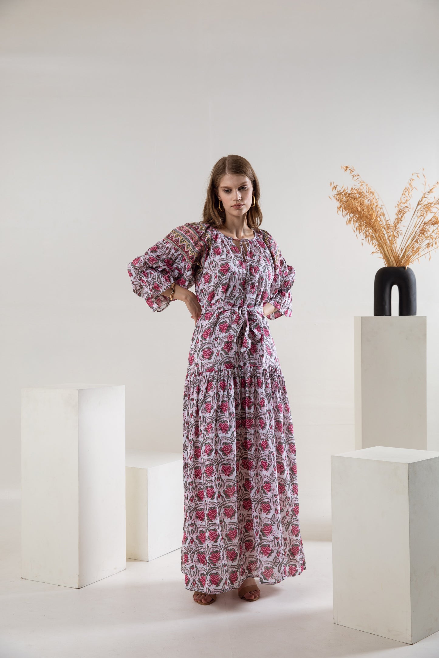 Kiyati Tier Ruffle Dress