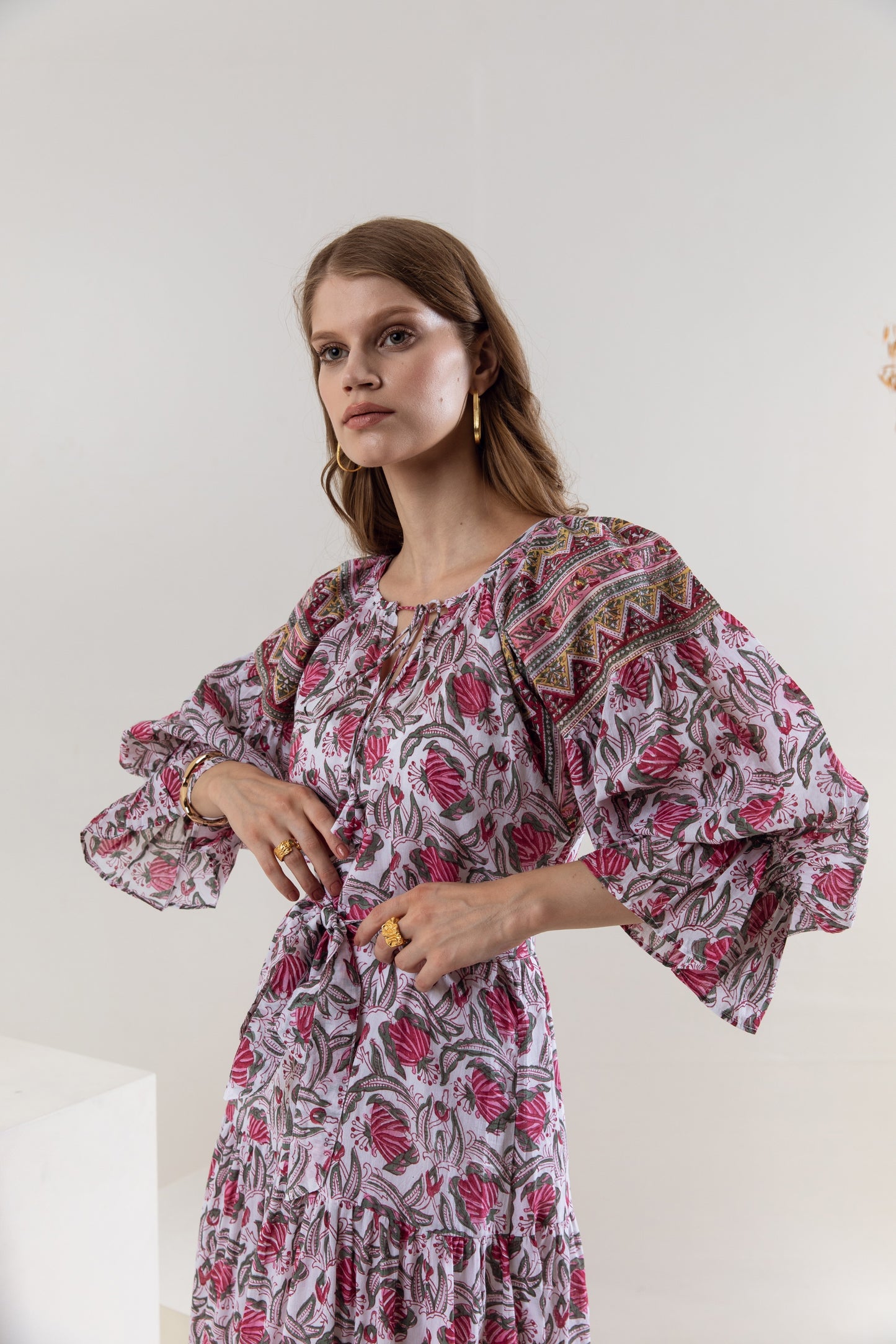 Kiyati Tier Ruffle Dress