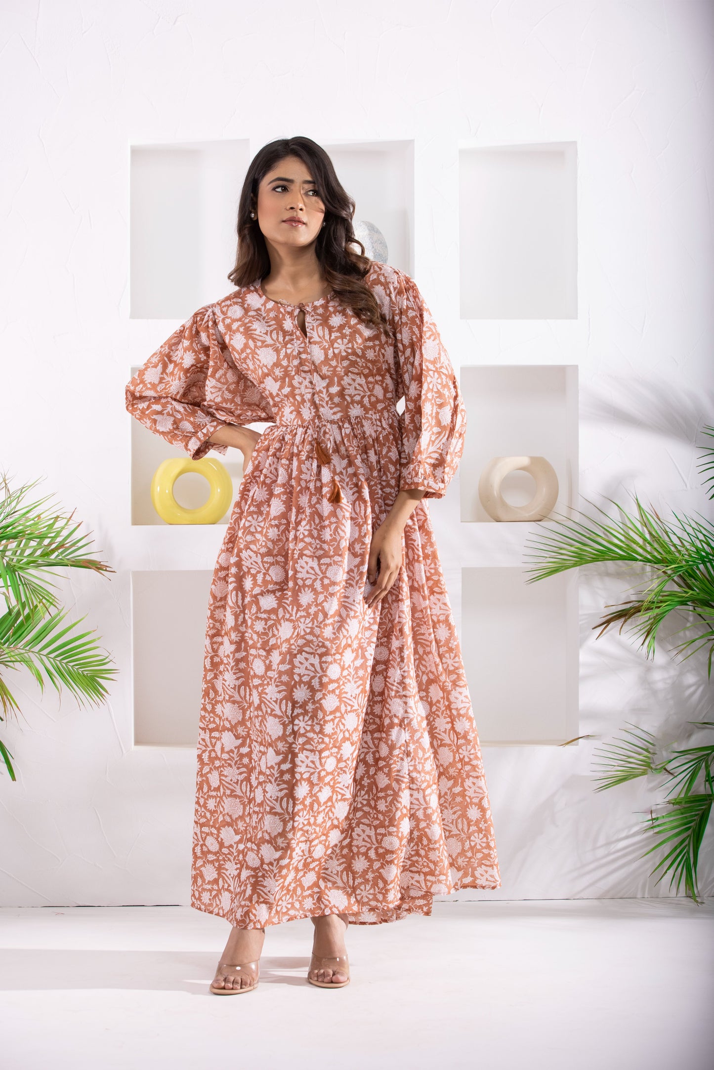 Desert sand Balloon Crown Dress