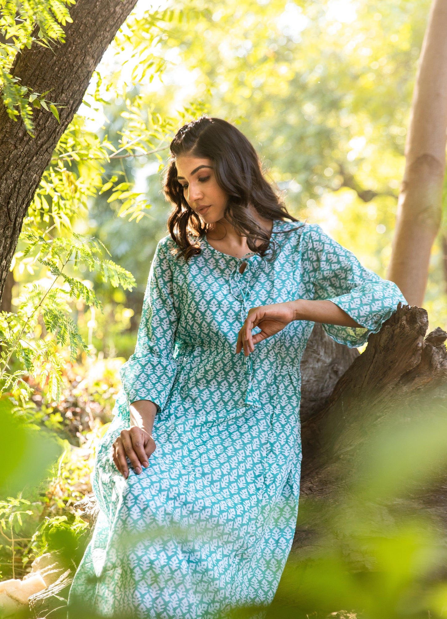 Nivi Bell Sleeve Dress