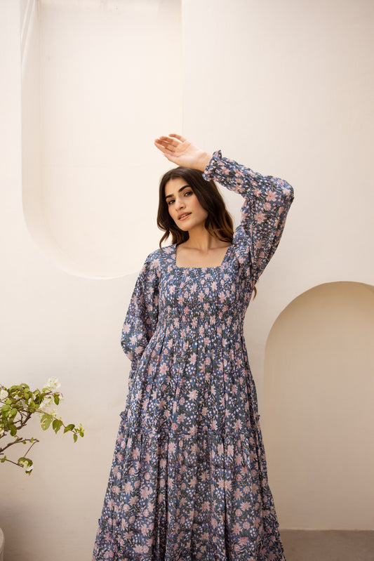 Jigra Shirred Tier Dress