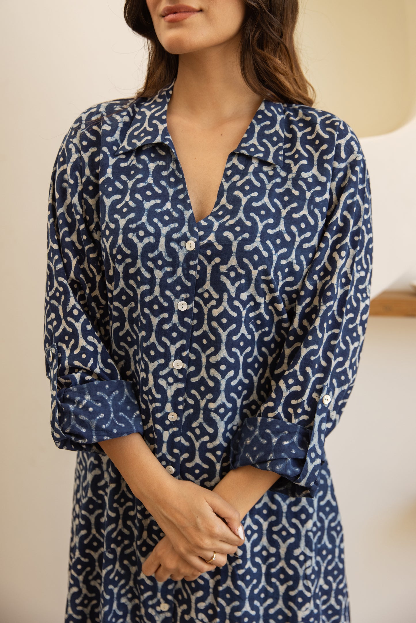 Indigo Shirt Dress
