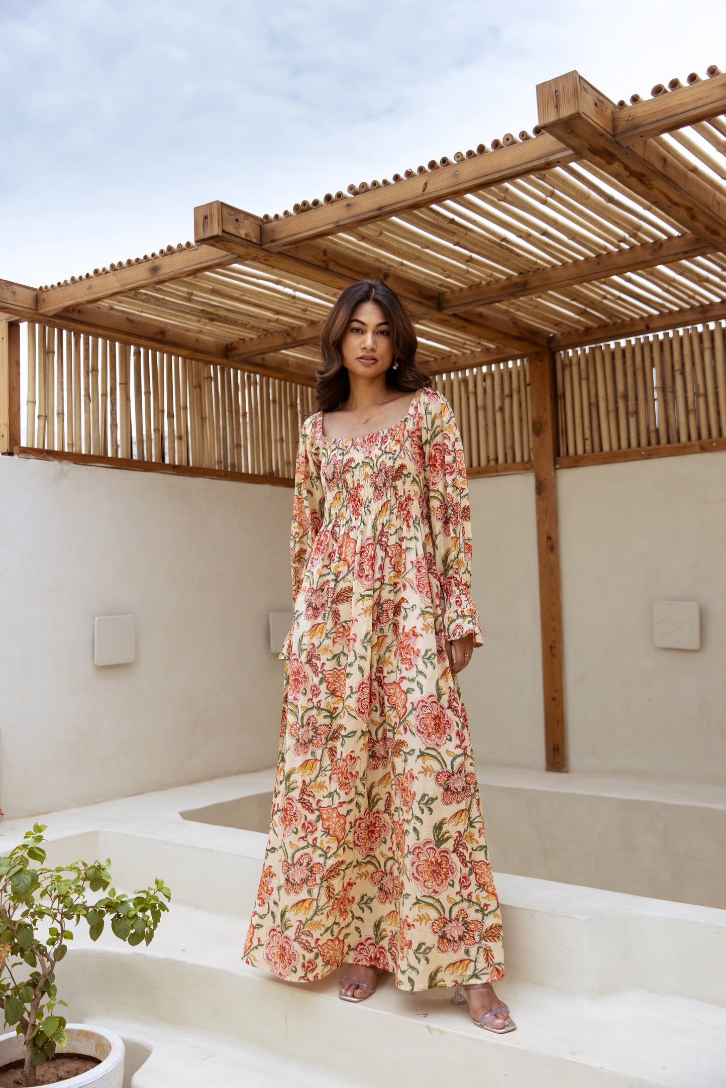 Marie Shirred Dress