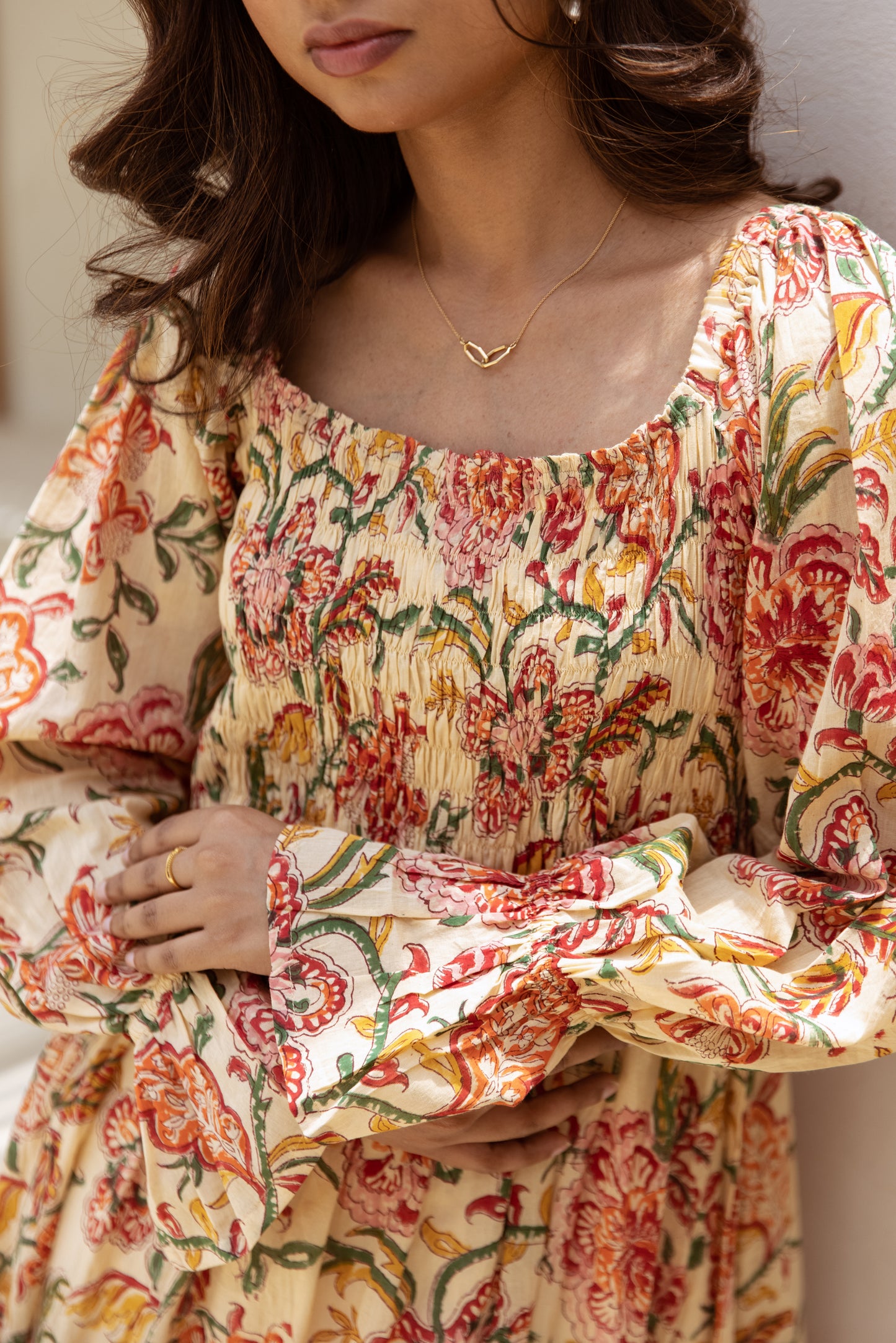 Marie Shirred Dress