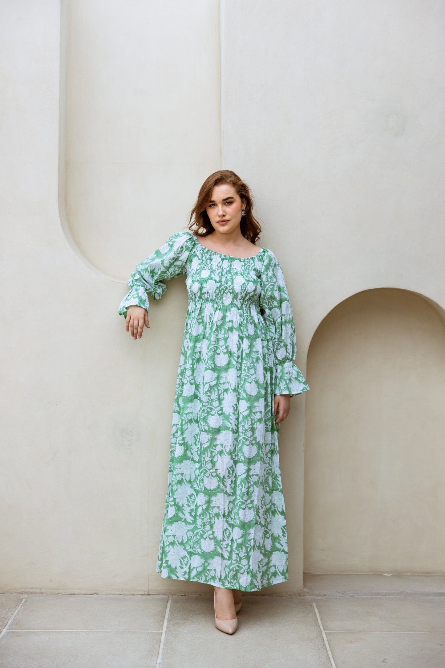 Jaine Shirred Dress