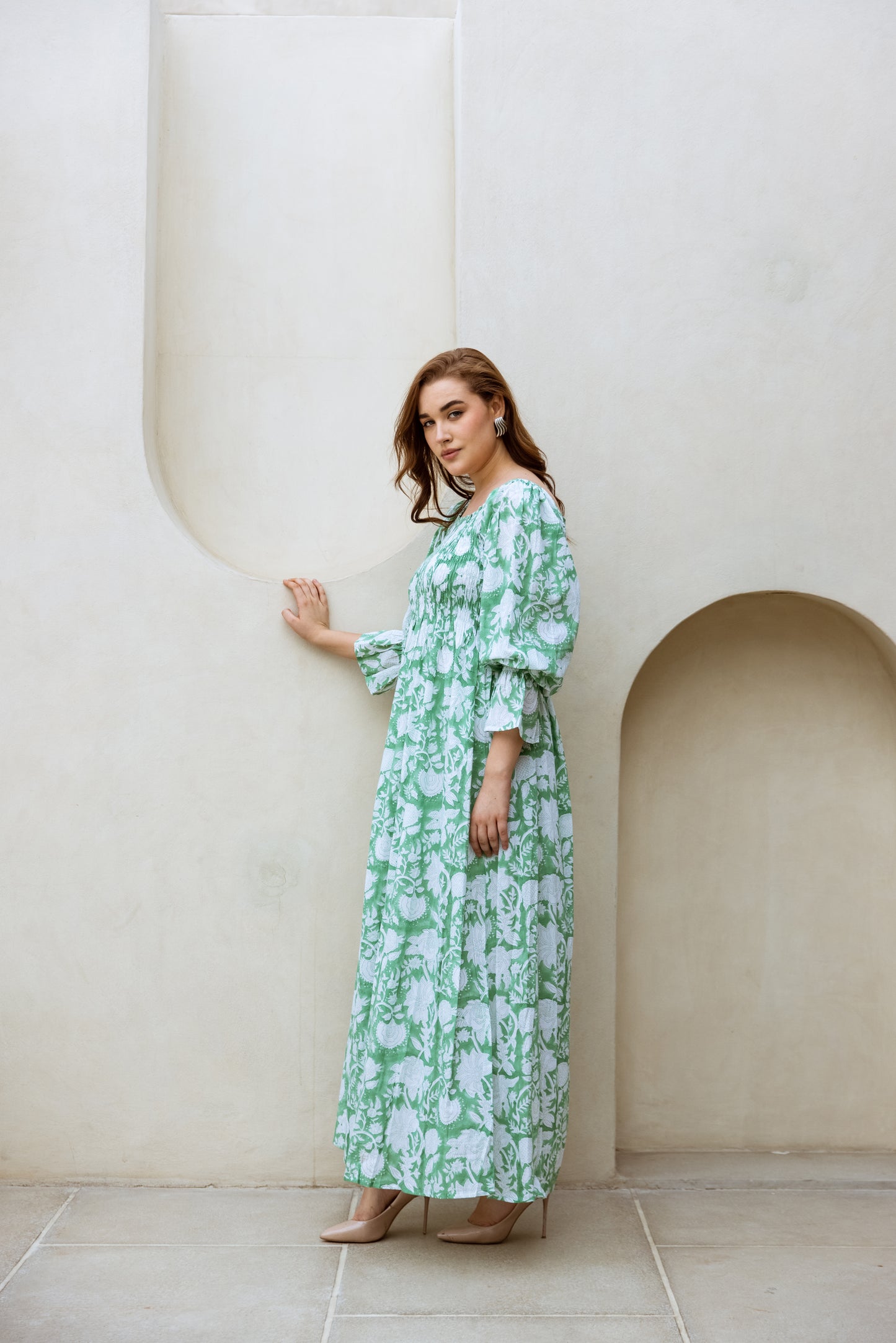 Jaine Shirred Dress