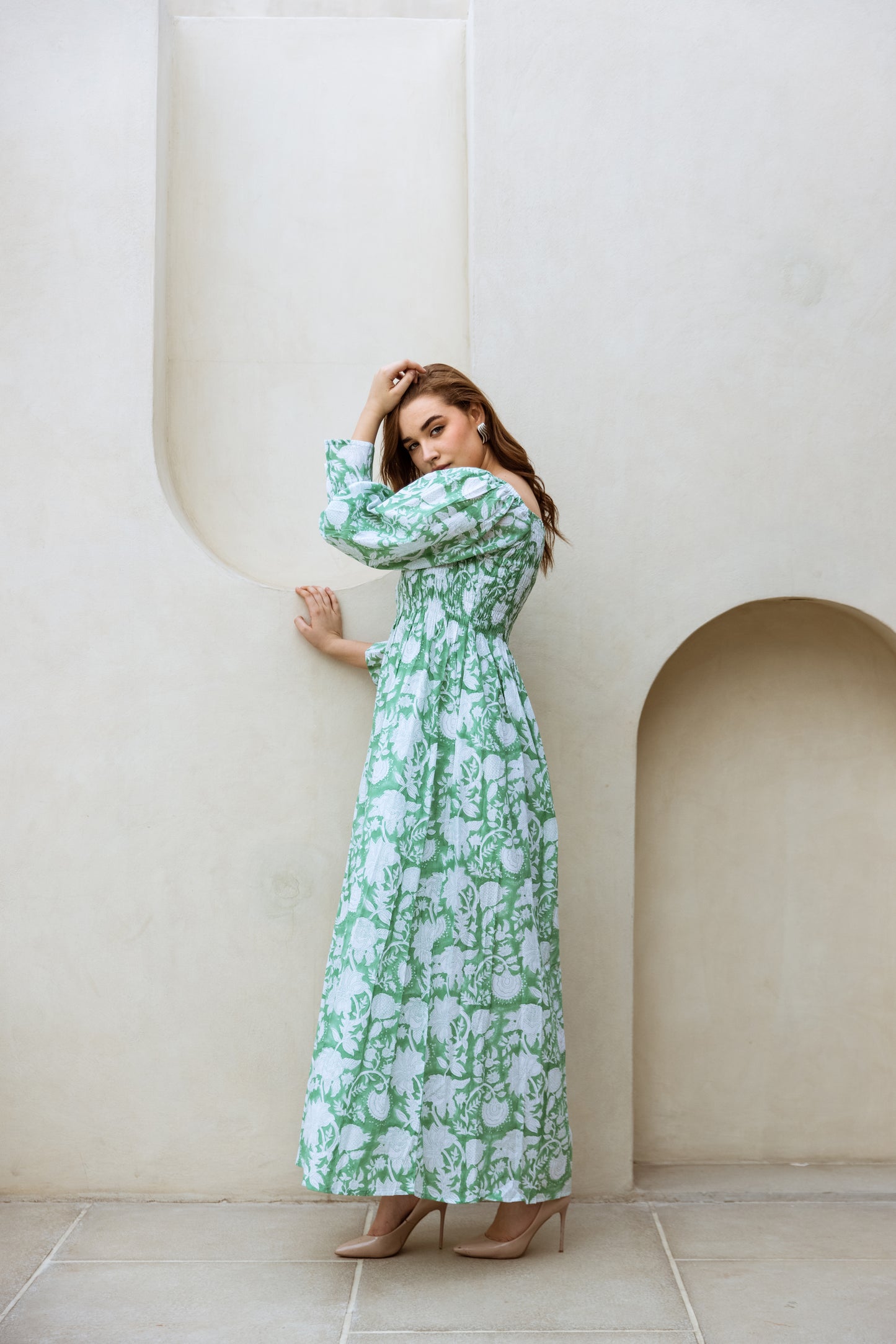 Jaine Shirred Dress