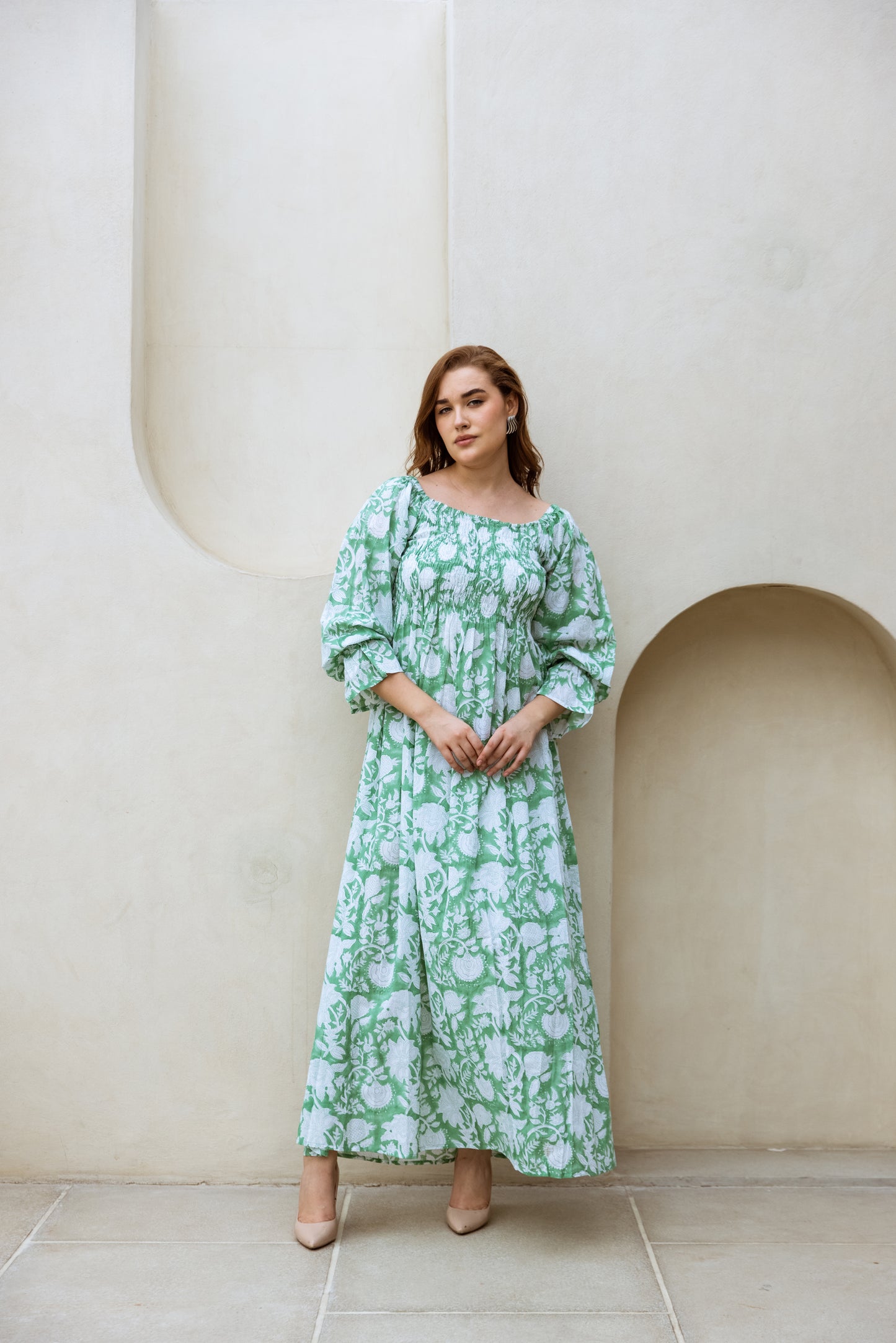 Jaine Shirred Dress