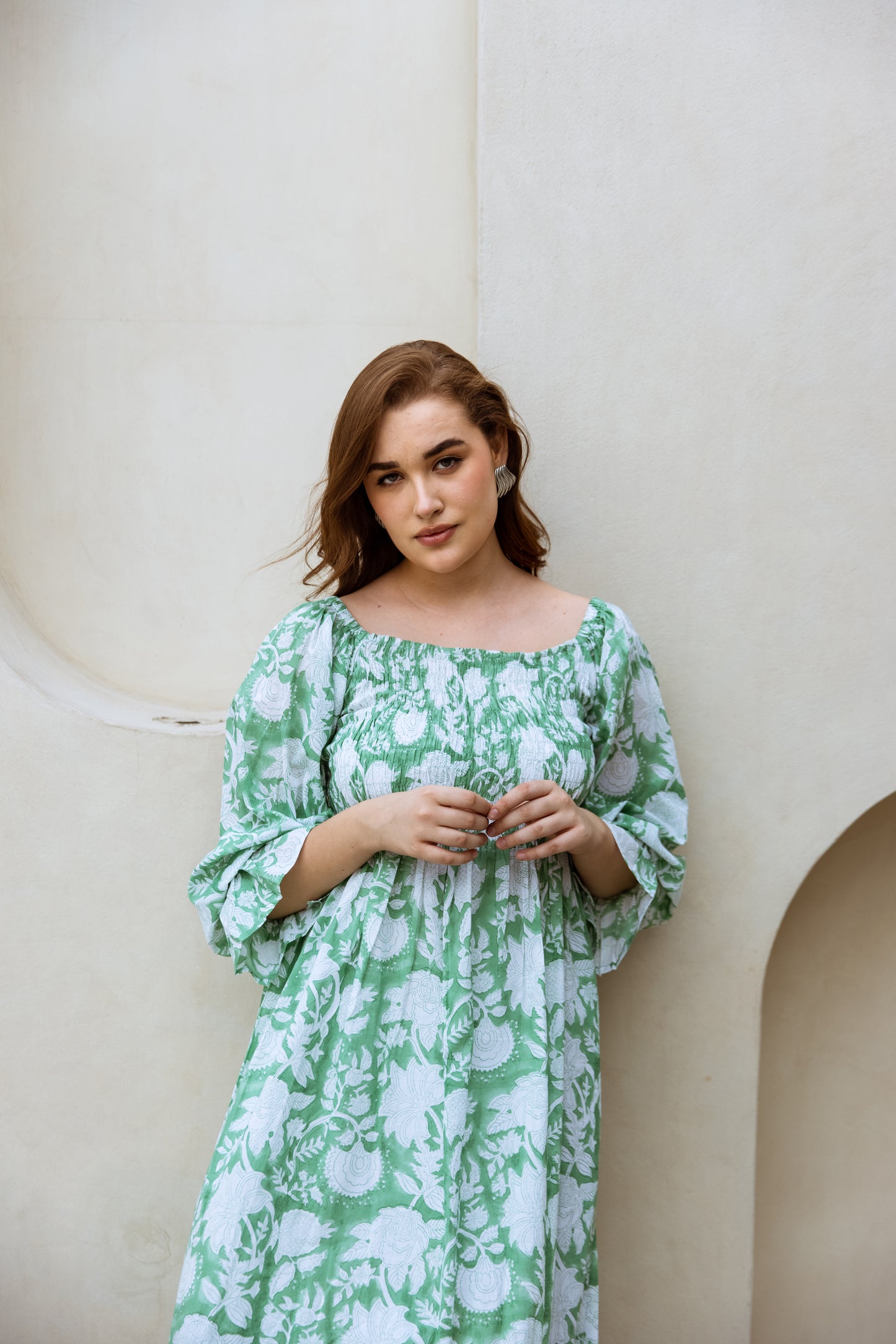Jaine Shirred Dress