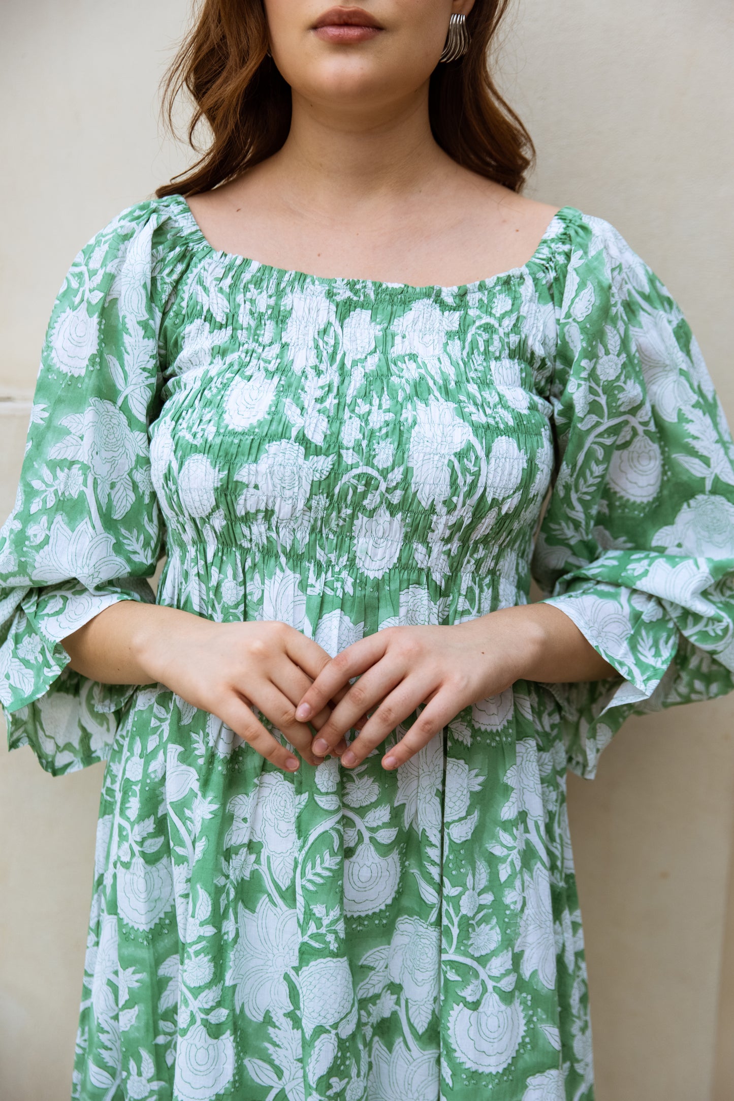 Jaine Shirred Dress