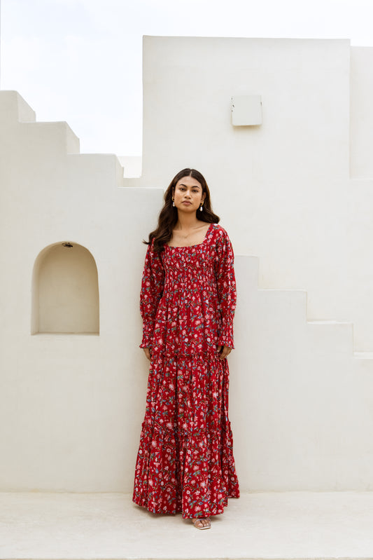 Balika Shirred Tier Dress