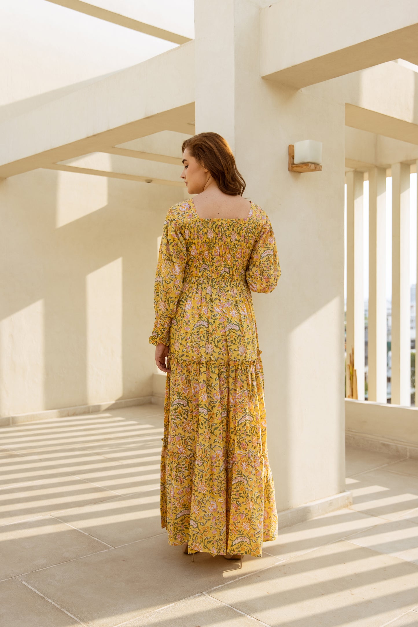 Sharon Shirred Tier Dress
