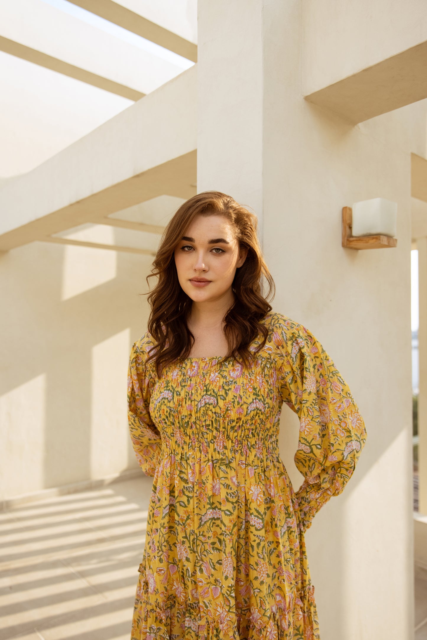 Sharon Shirred Tier Dress