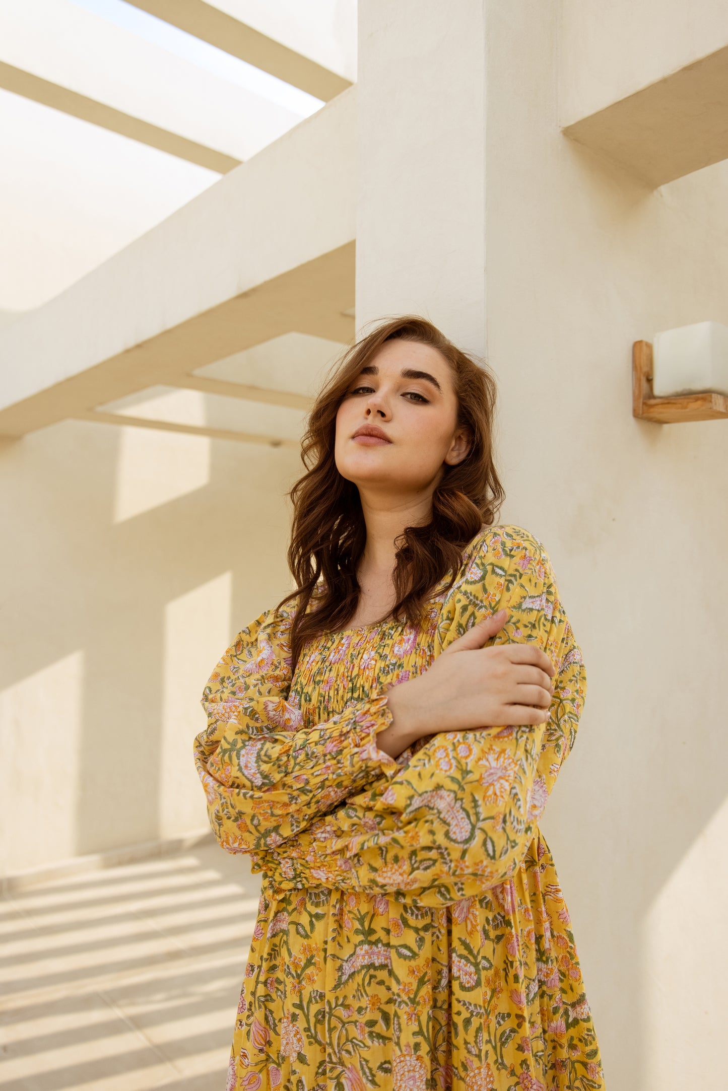 Sharon Shirred Tier Dress