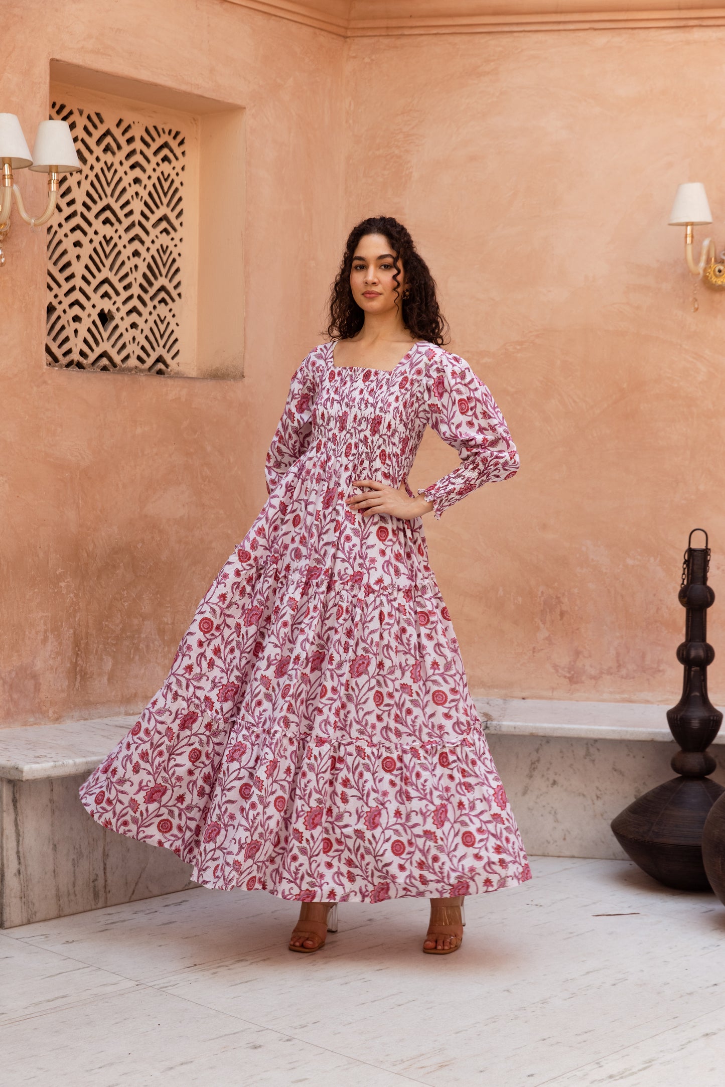 Tasha Shirred Tier Dress