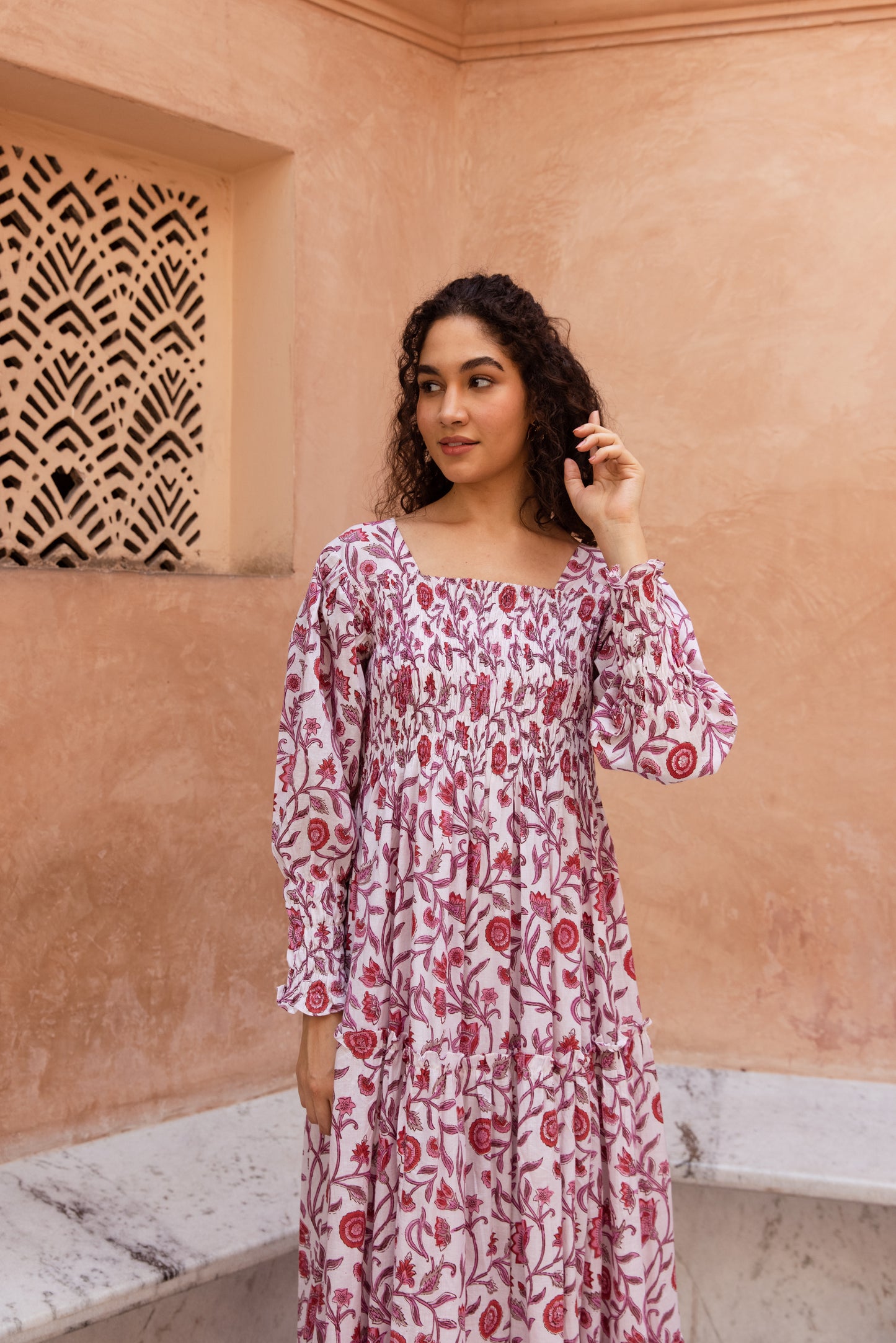 Tasha Shirred Tier Dress