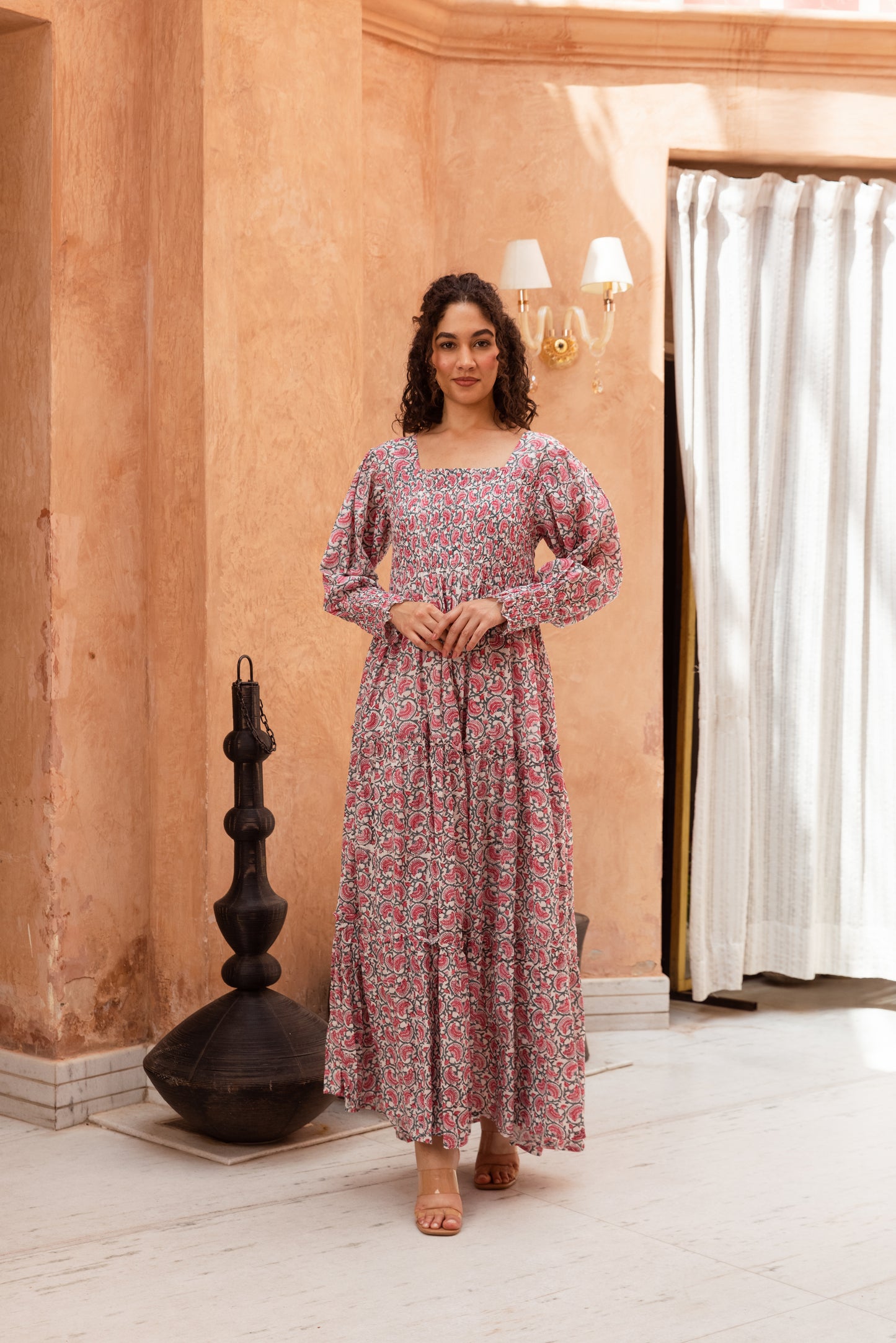 Lamar Shirred Tier Dress