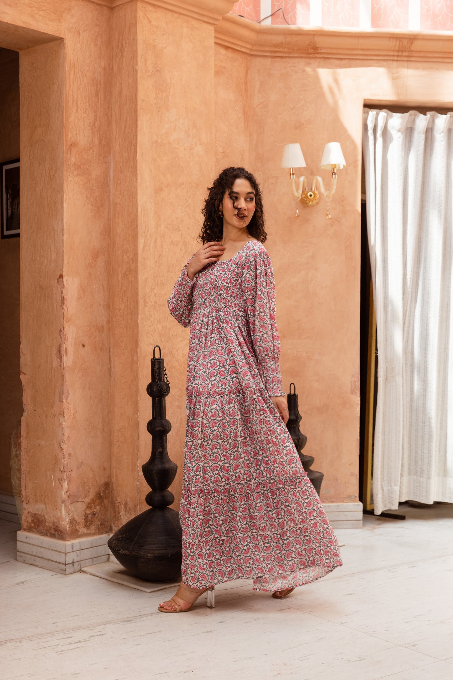 Lamar Shirred Tier Dress