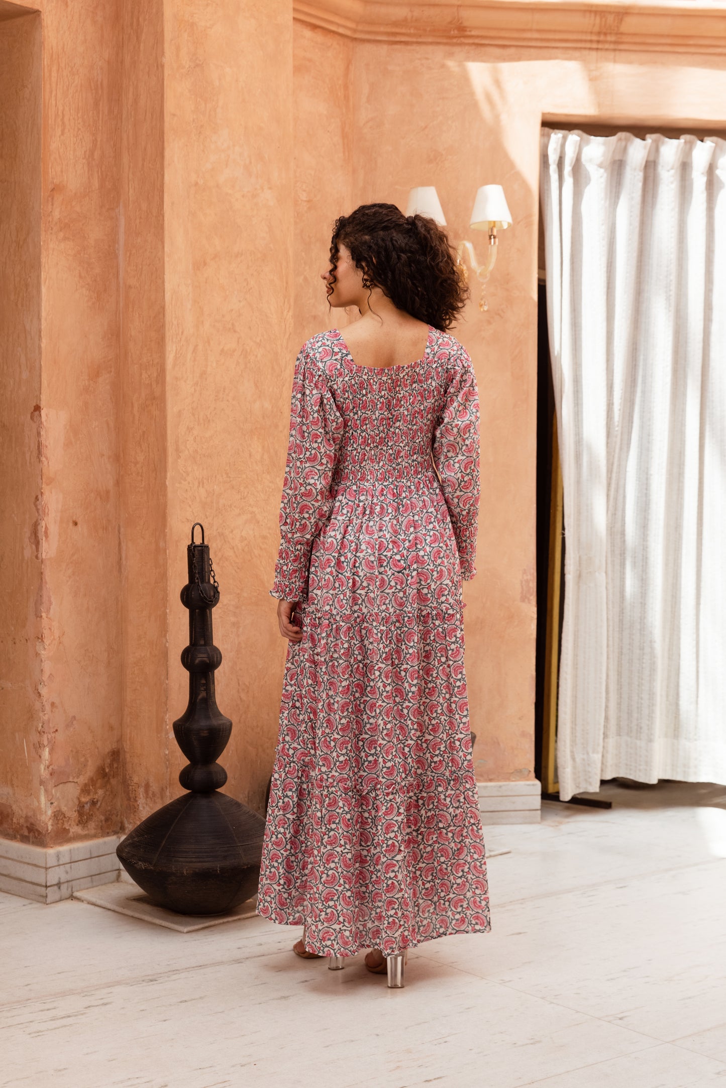 Lamar Shirred Tier Dress