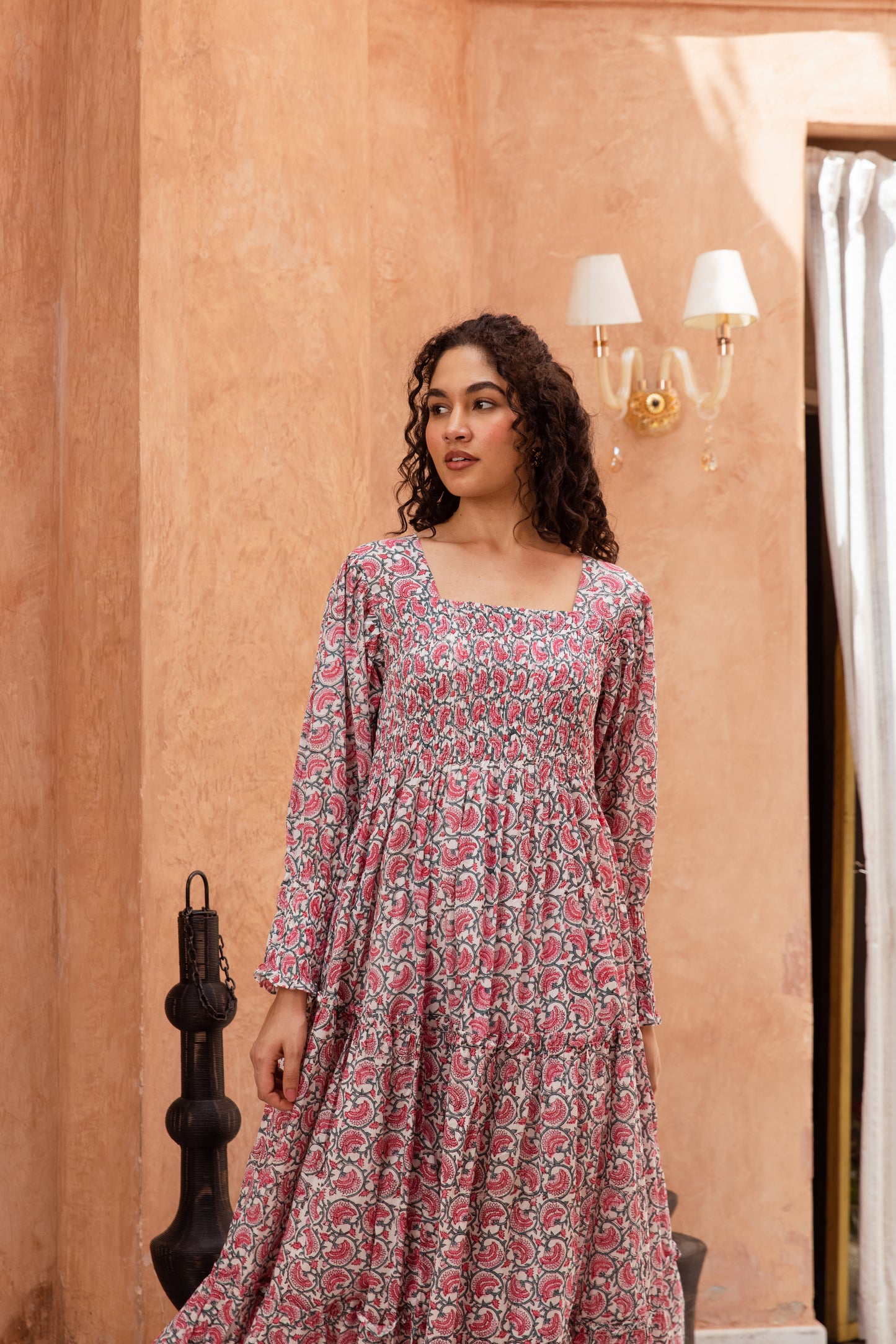 Lamar Shirred Tier Dress