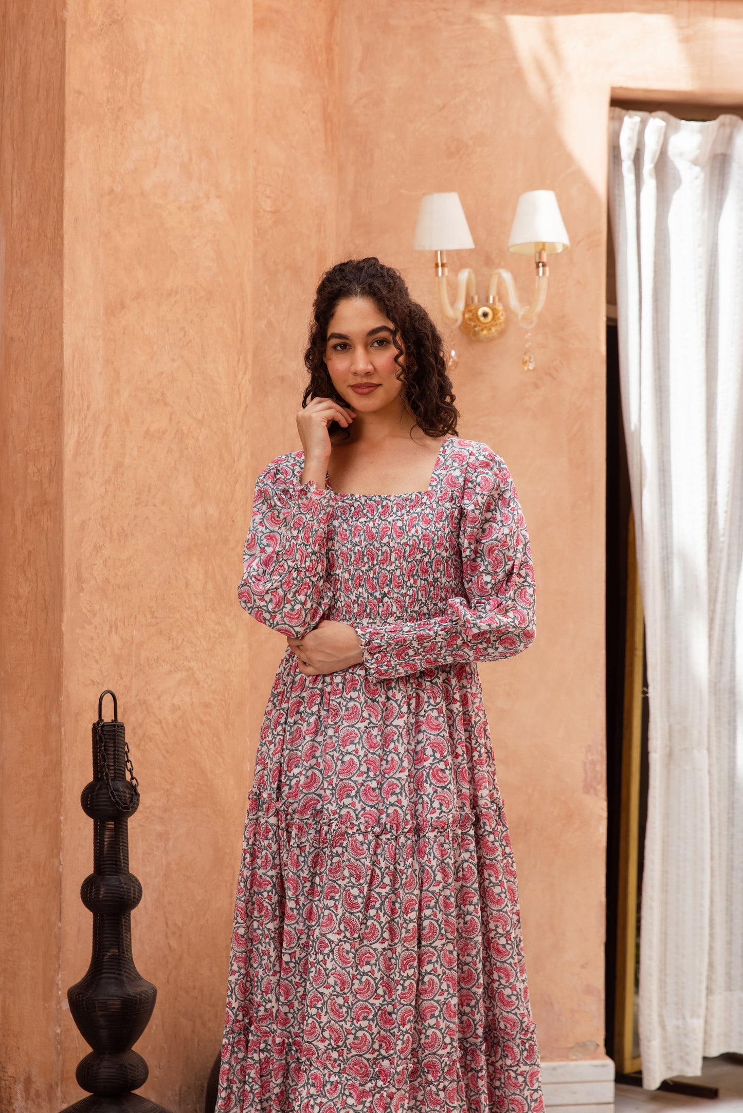 Lamar Shirred Tier Dress