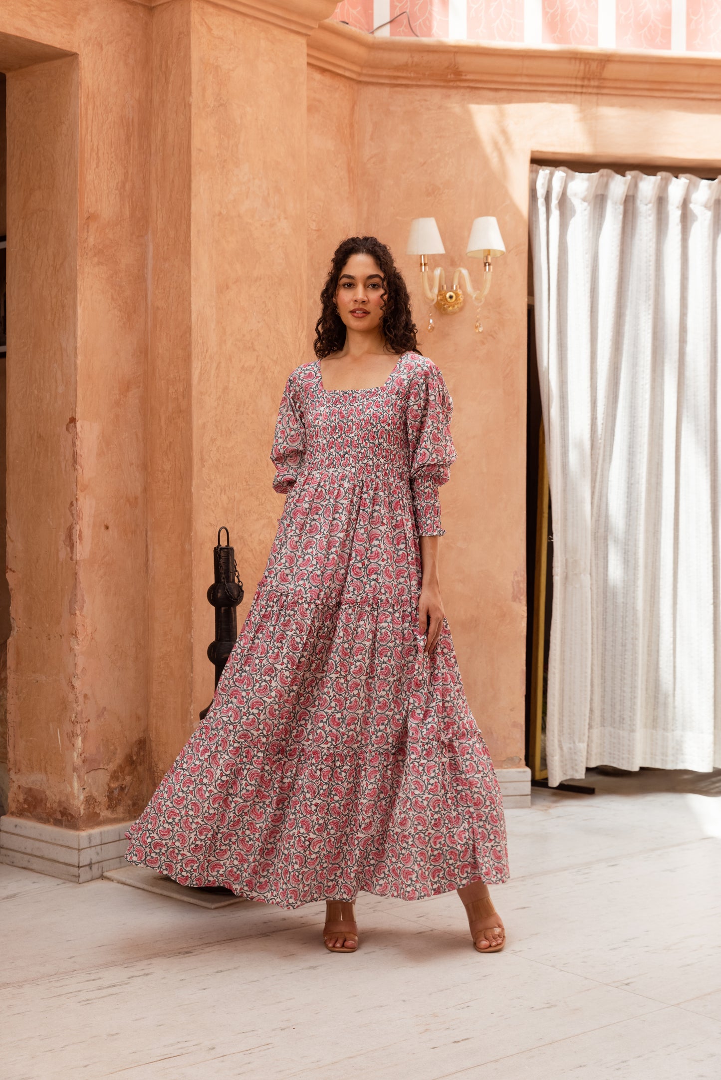 Lamar Shirred Tier Dress