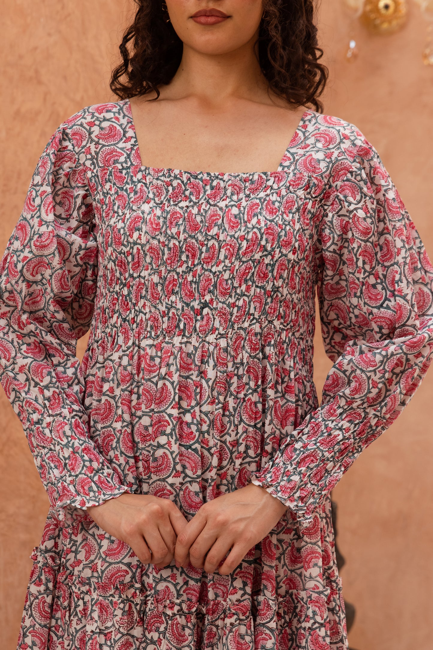 Lamar Shirred Tier Dress