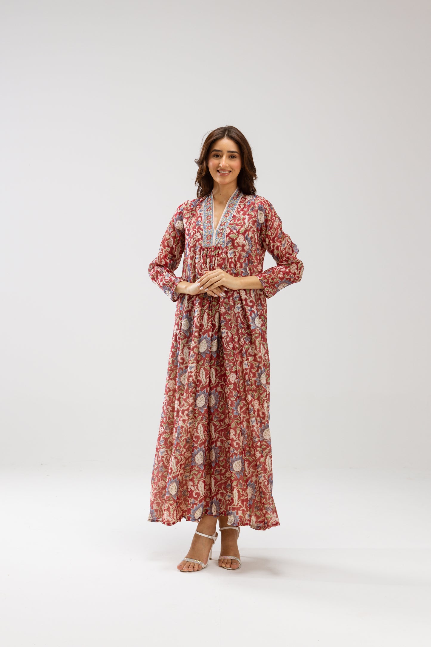 Bhoomi Chanderi Silk Dress (Lining attached)